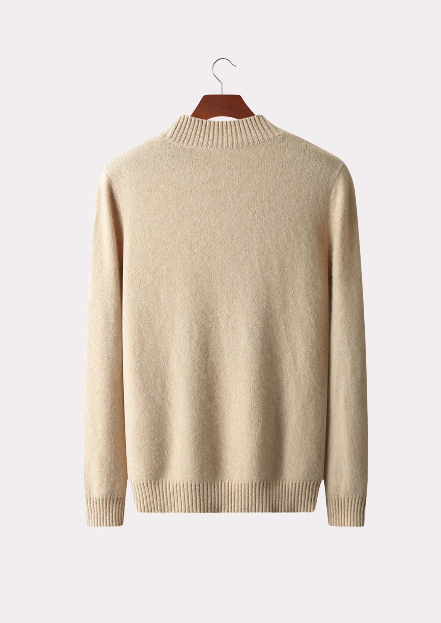 MERINO JACQUARD MOCKNECK PURE MERINO