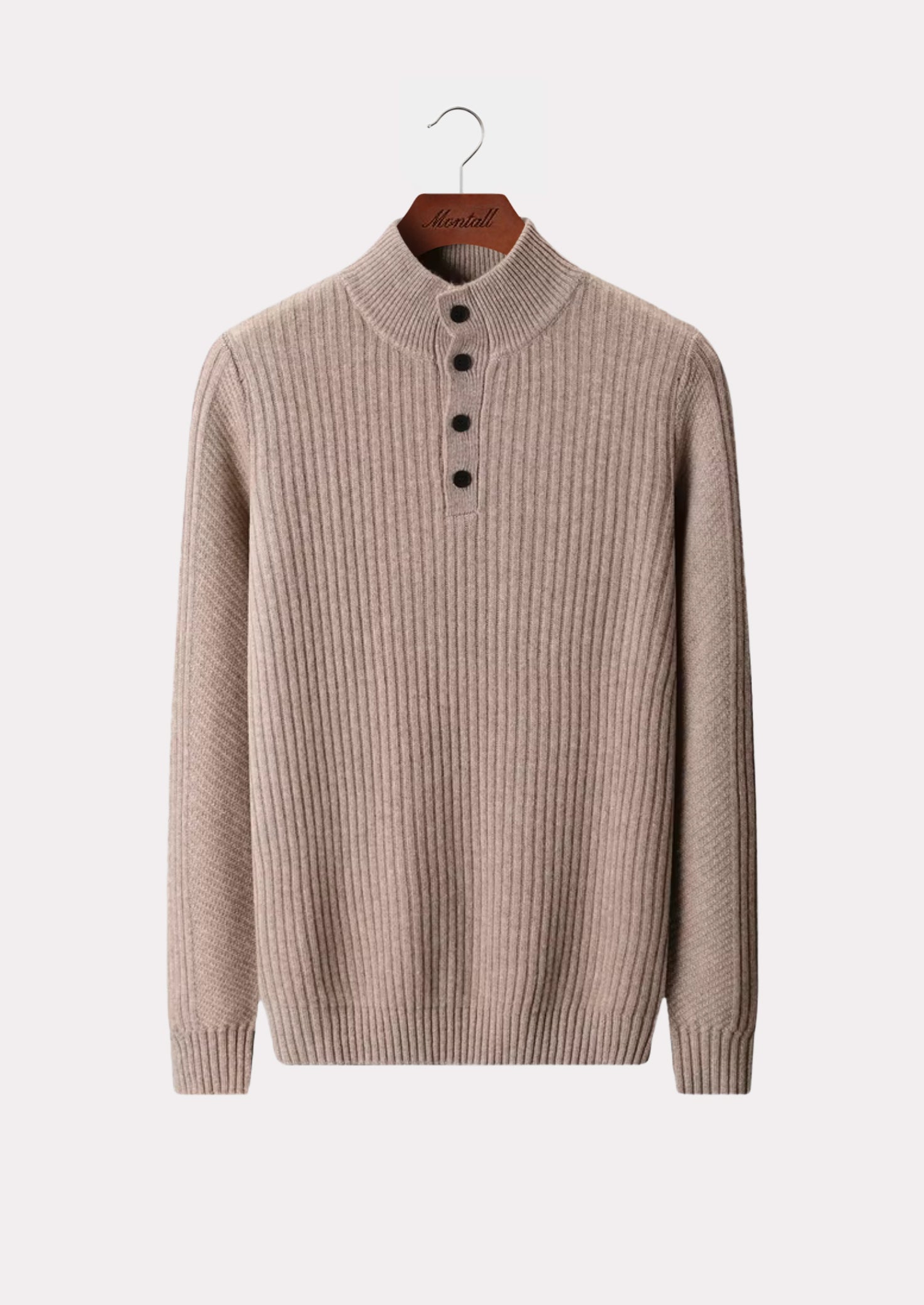 MERINO RIB COLLAR SWEATER PURE MERINO