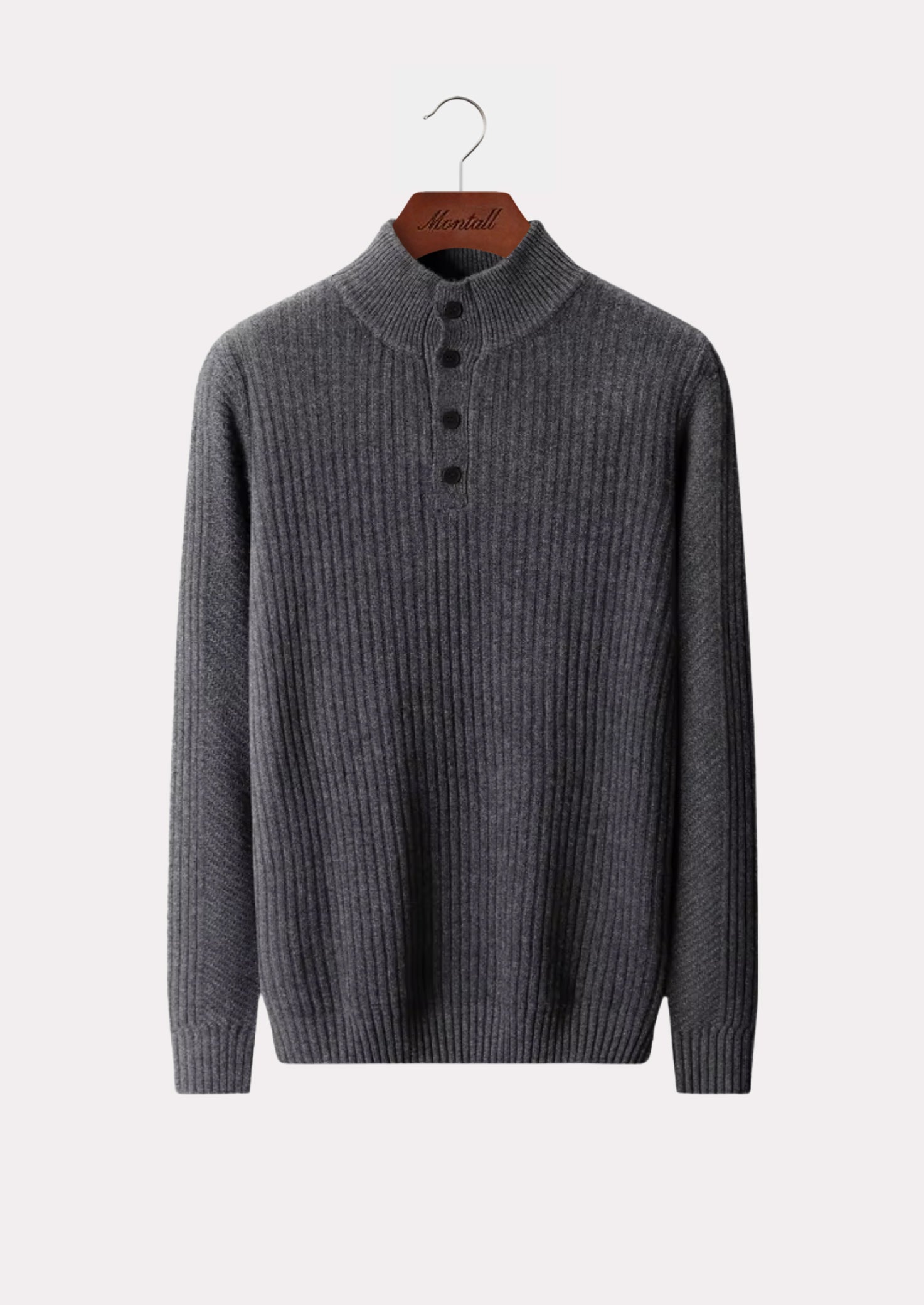 MERINO RIB COLLAR SWEATER PURE MERINO