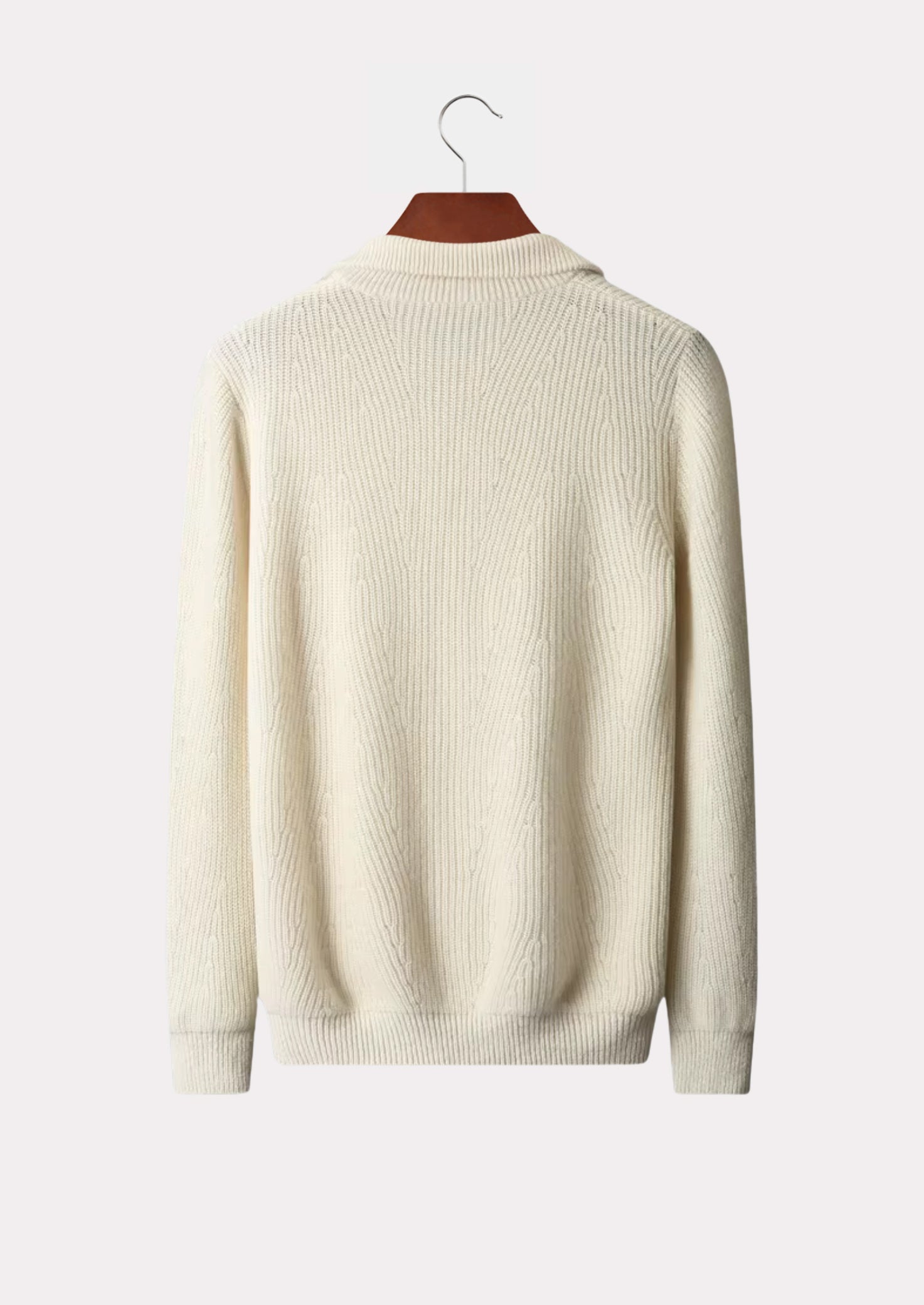 MERINO RIB HALF ZIP PURE MERINO