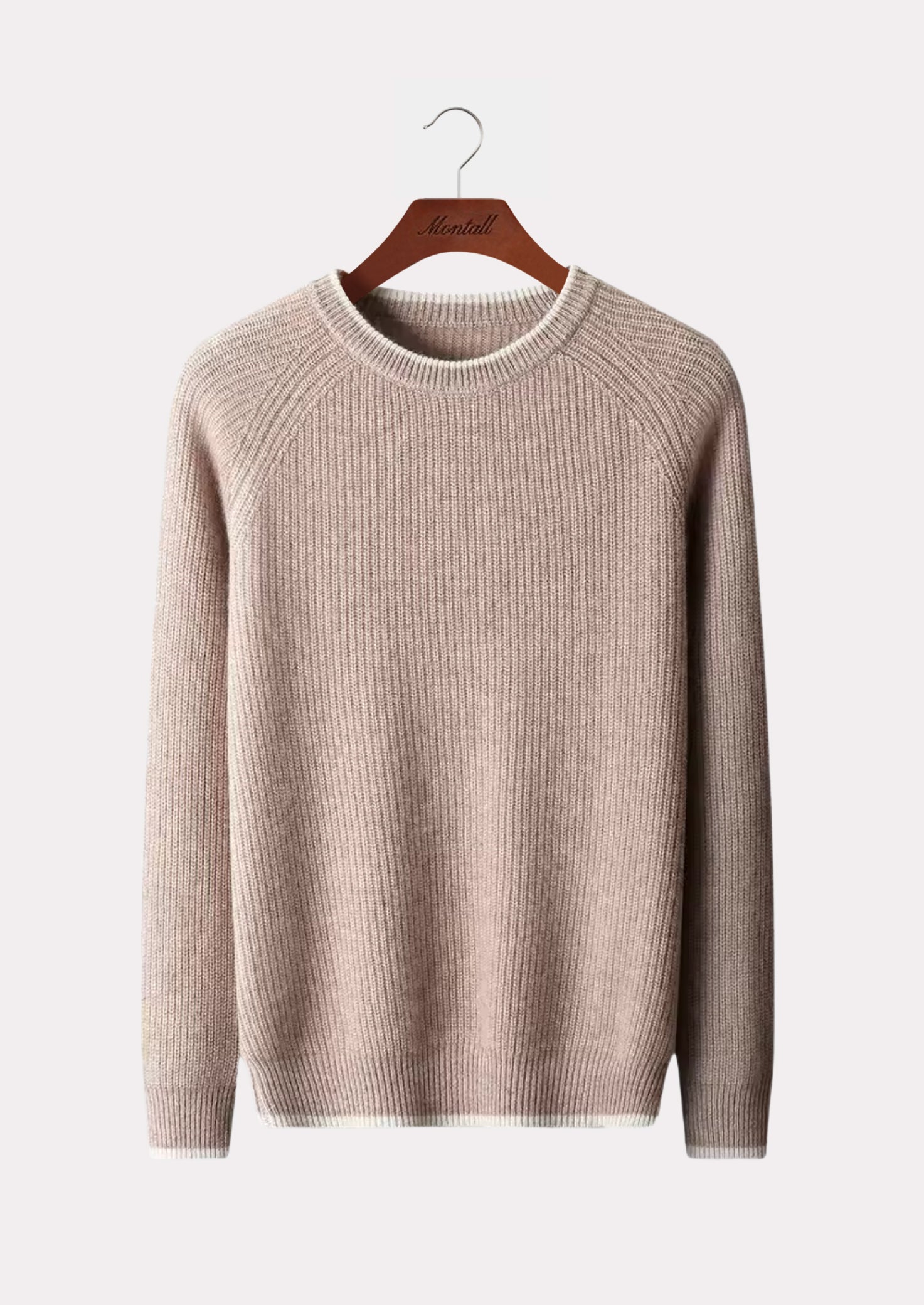 MERINO TWO TONE CREWNECK PURE MERINO