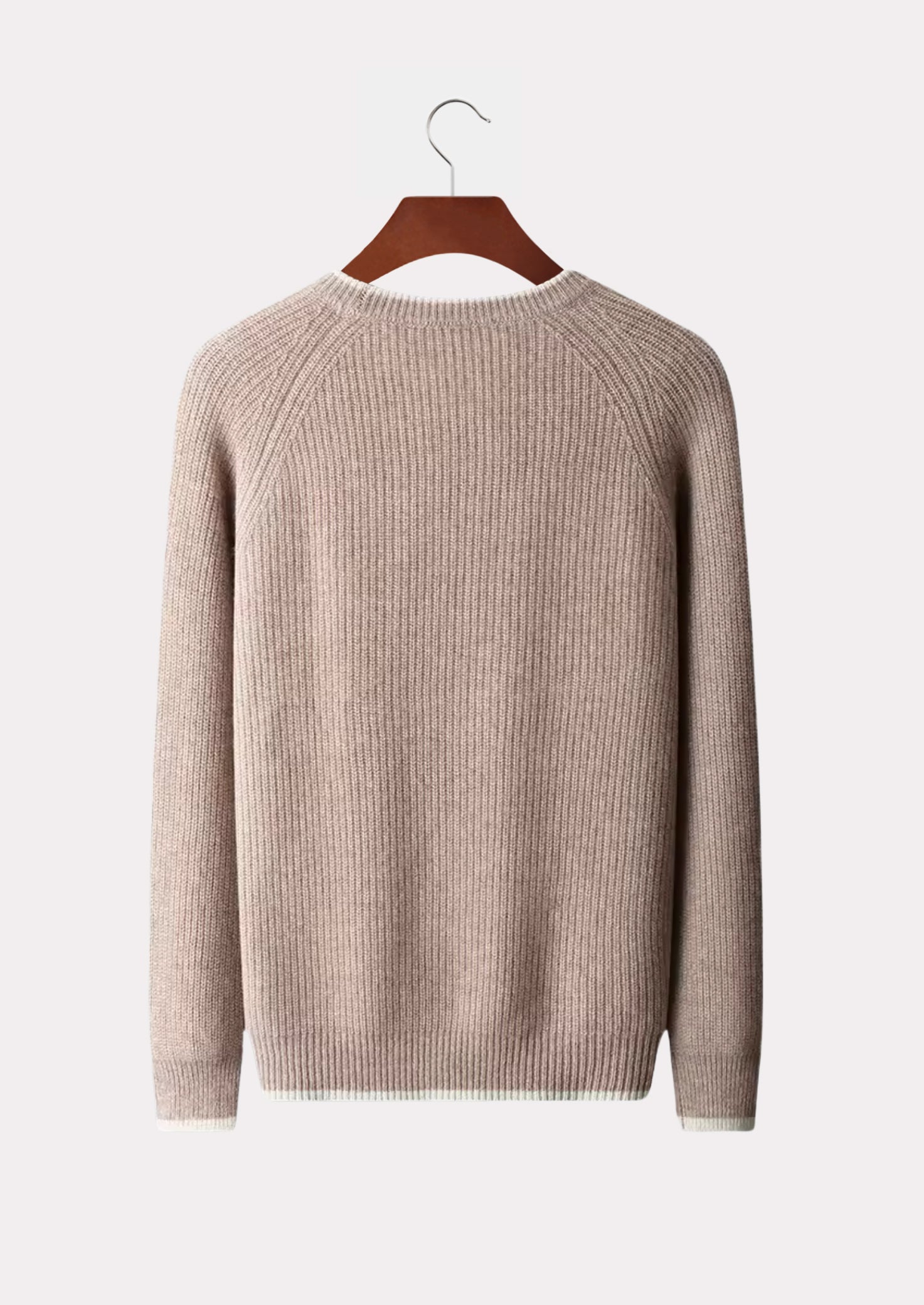 MERINO TWO TONE CREWNECK PURE MERINO