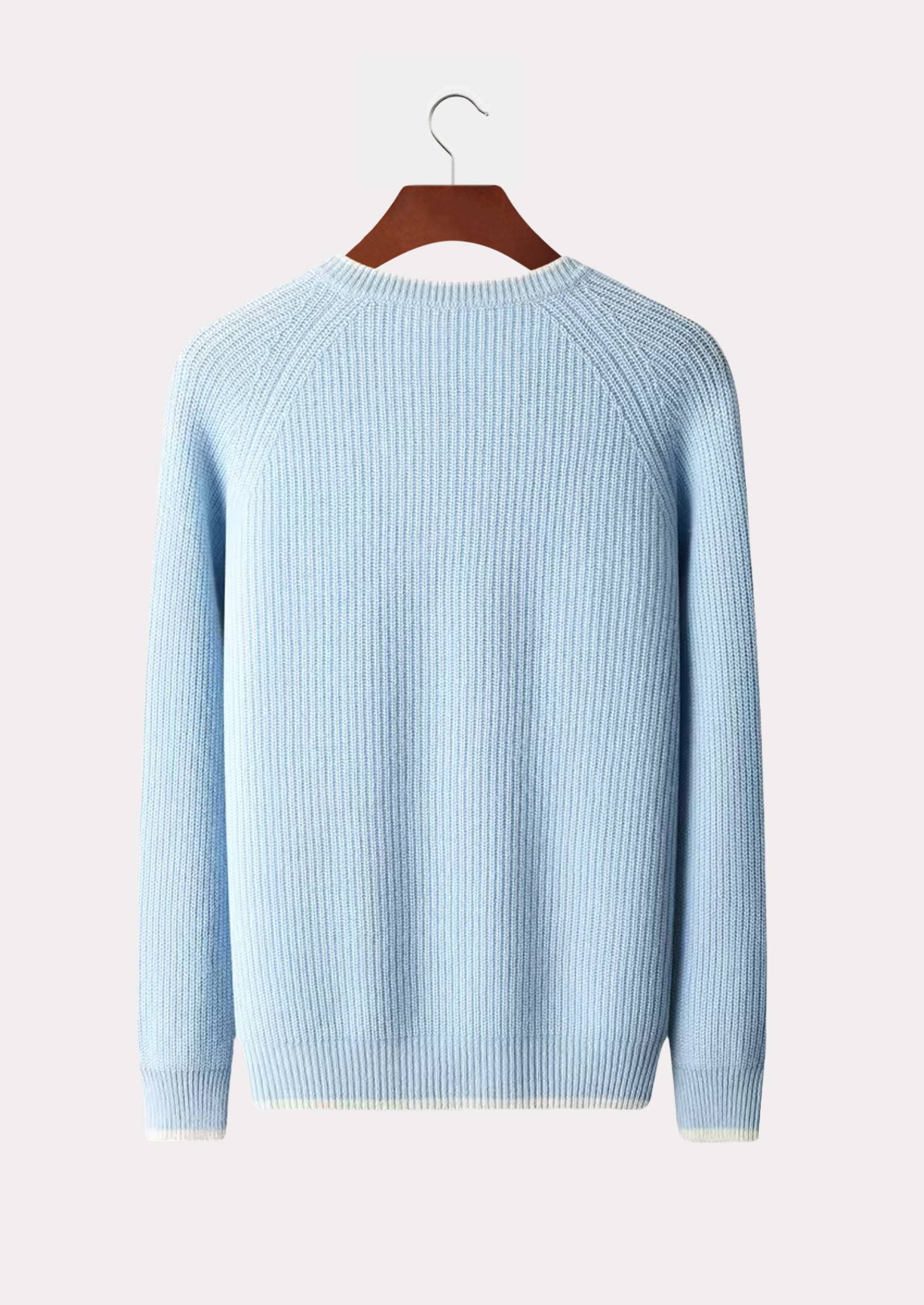 MERINO TWO TONE CREWNECK PURE MERINO