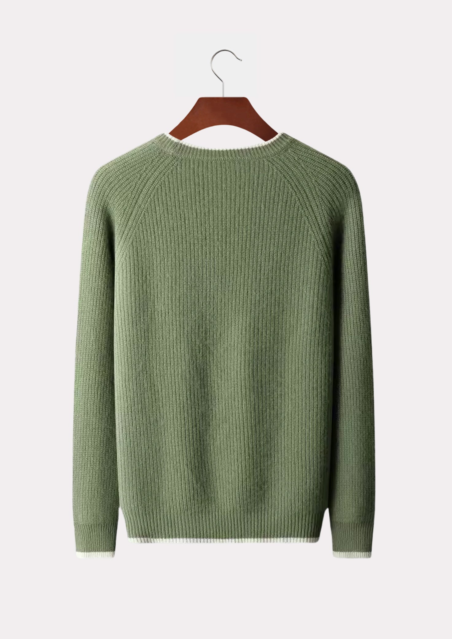 MERINO TWO TONE CREWNECK PURE MERINO