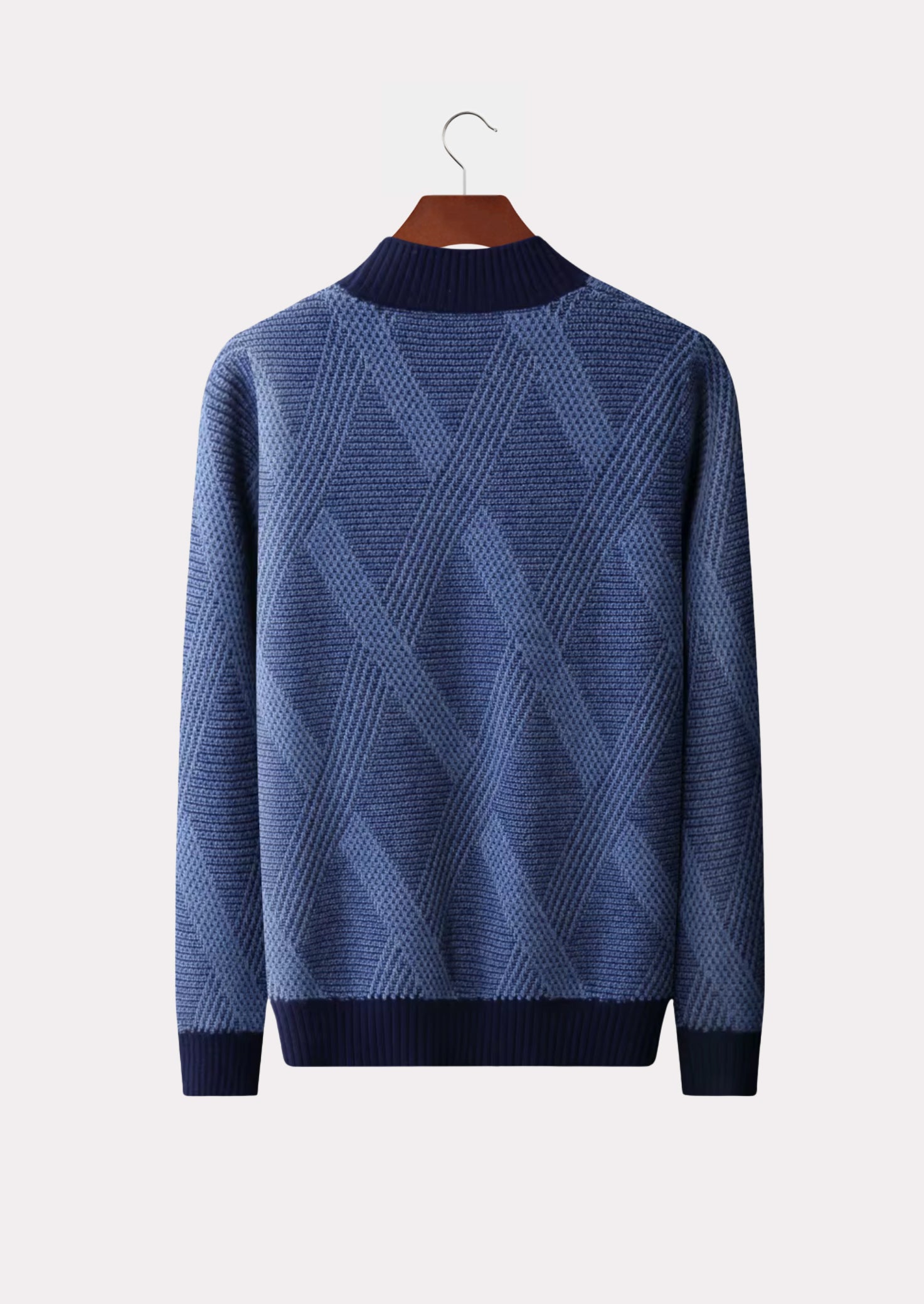 MERINO TWO TONE MOCKNECK PURE MERINO