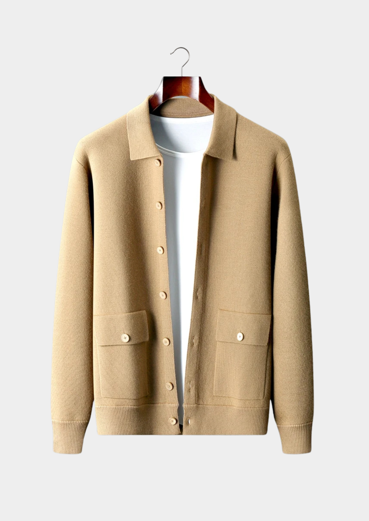 PURE EXTRA-FINE MERINO WOOL BUTTON OVERSHIRT CLOUDWOOL®