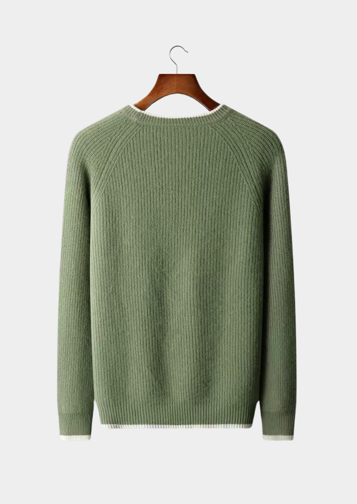 PURE EXTRA-FINE MERINO WOOL TWO TONE CREWNECK CLOUDWOOL®