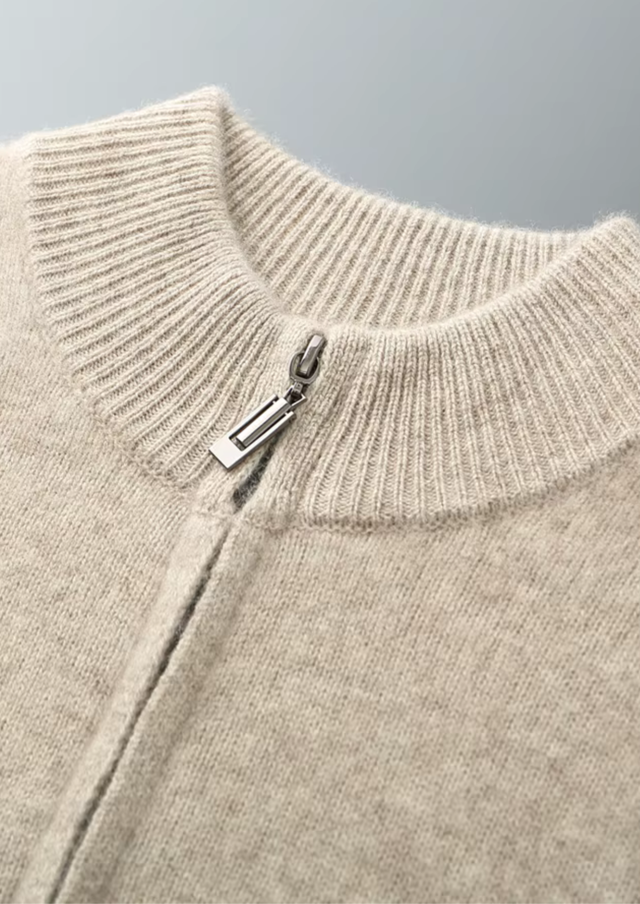 PURE EXTRA-FINE MERINO WOOL ZIPPER CARDIGAN CLOUDWOOL®