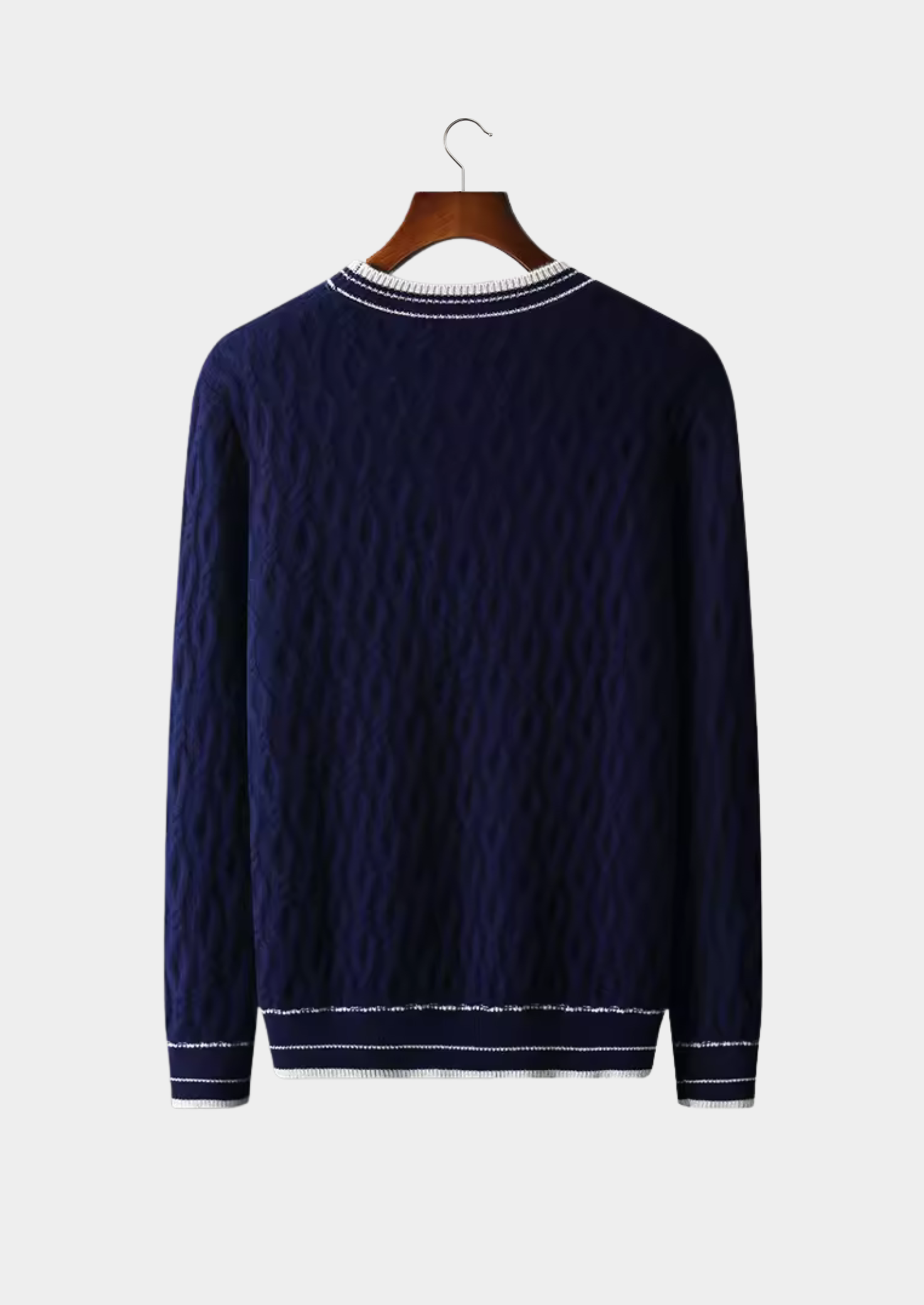 PURE EXTRA-FINE MERINO WOOL JACQUARD CREWNECK CLOUDWOOL®