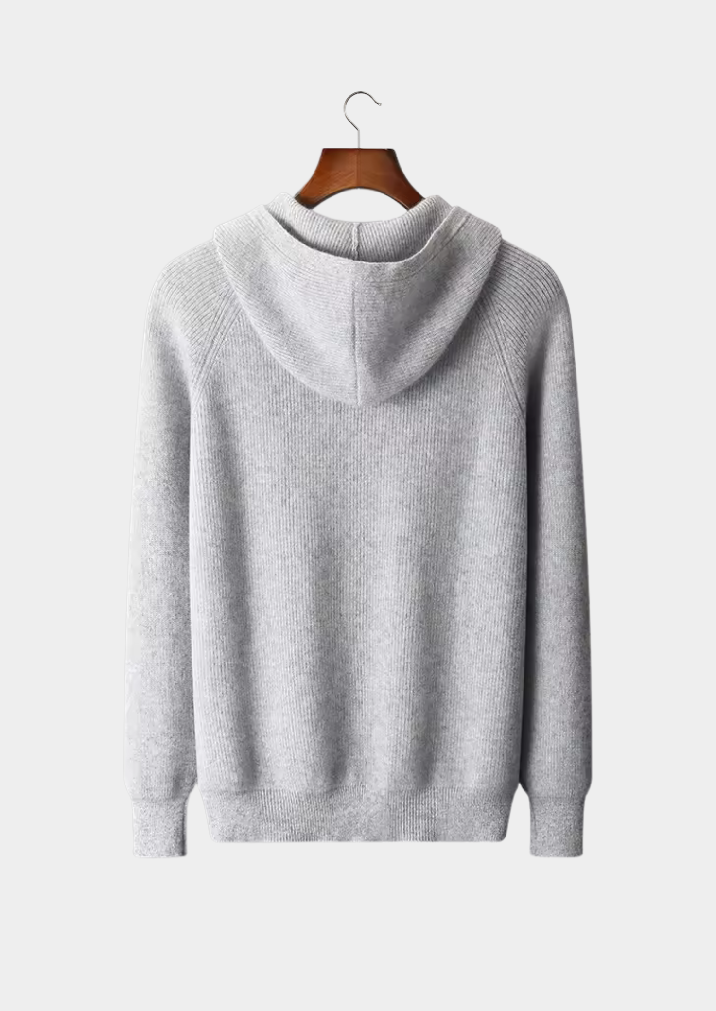 PURE EXTRA-FINE MERINO WOOL RIBBED ZIP HOODIE CLOUDWOOL®