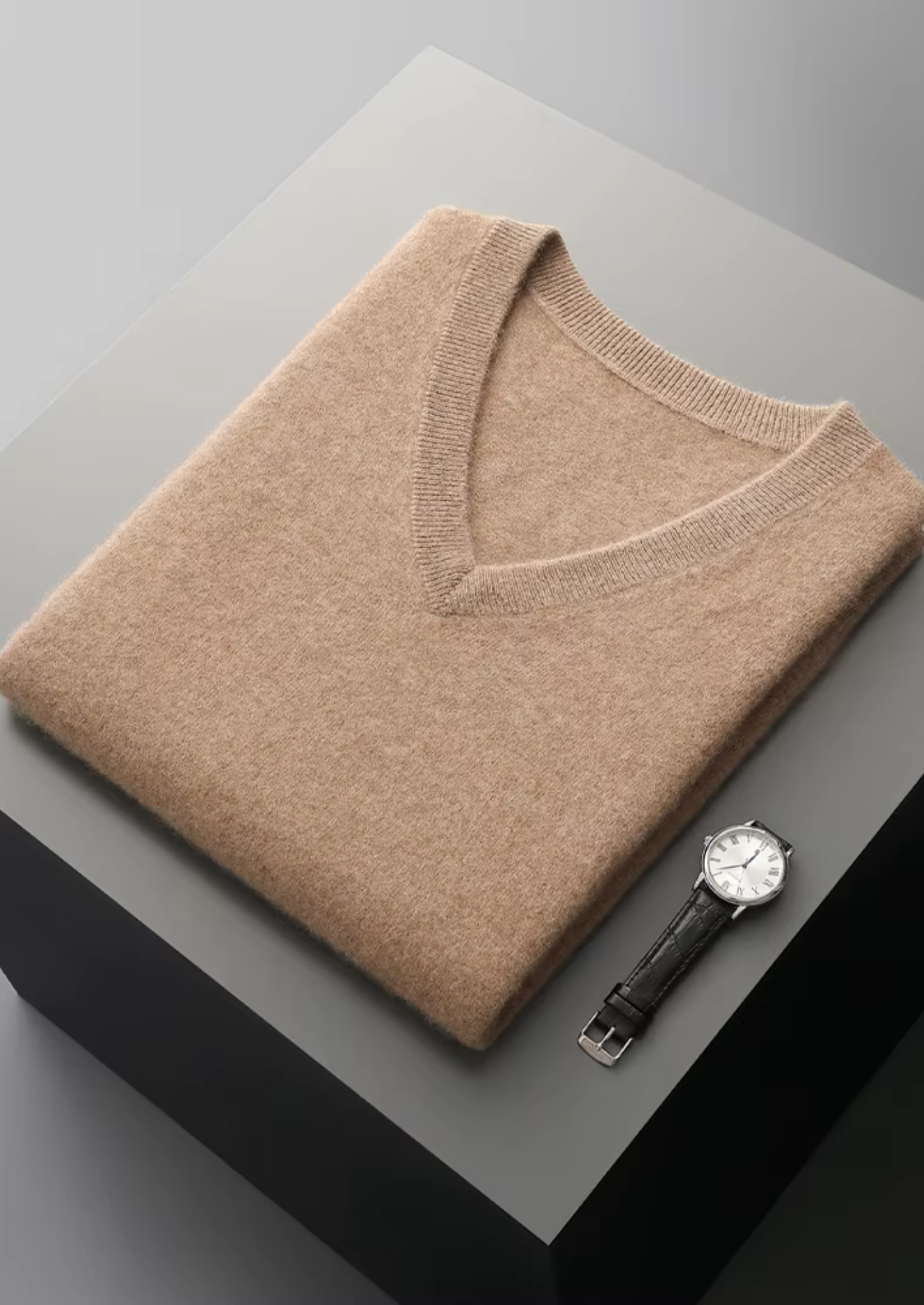 PURE EXTRA-FINE MERINO WOOL V-NECK VEST CLOUDWOOL®