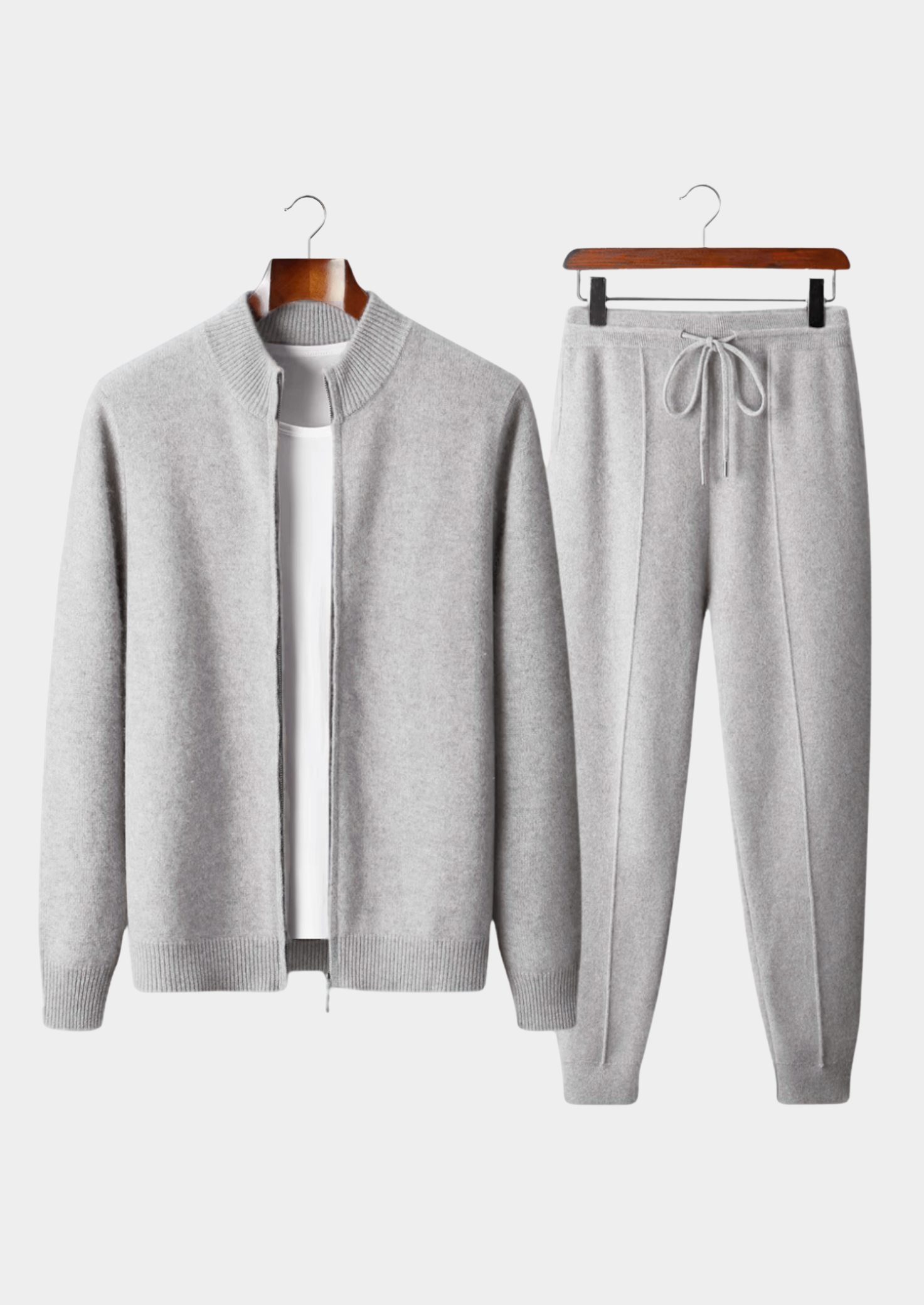PURE EXTRA-FINE MERINO WOOL LUZZO SET - LIGHT GRAY SPECIAL EDITION