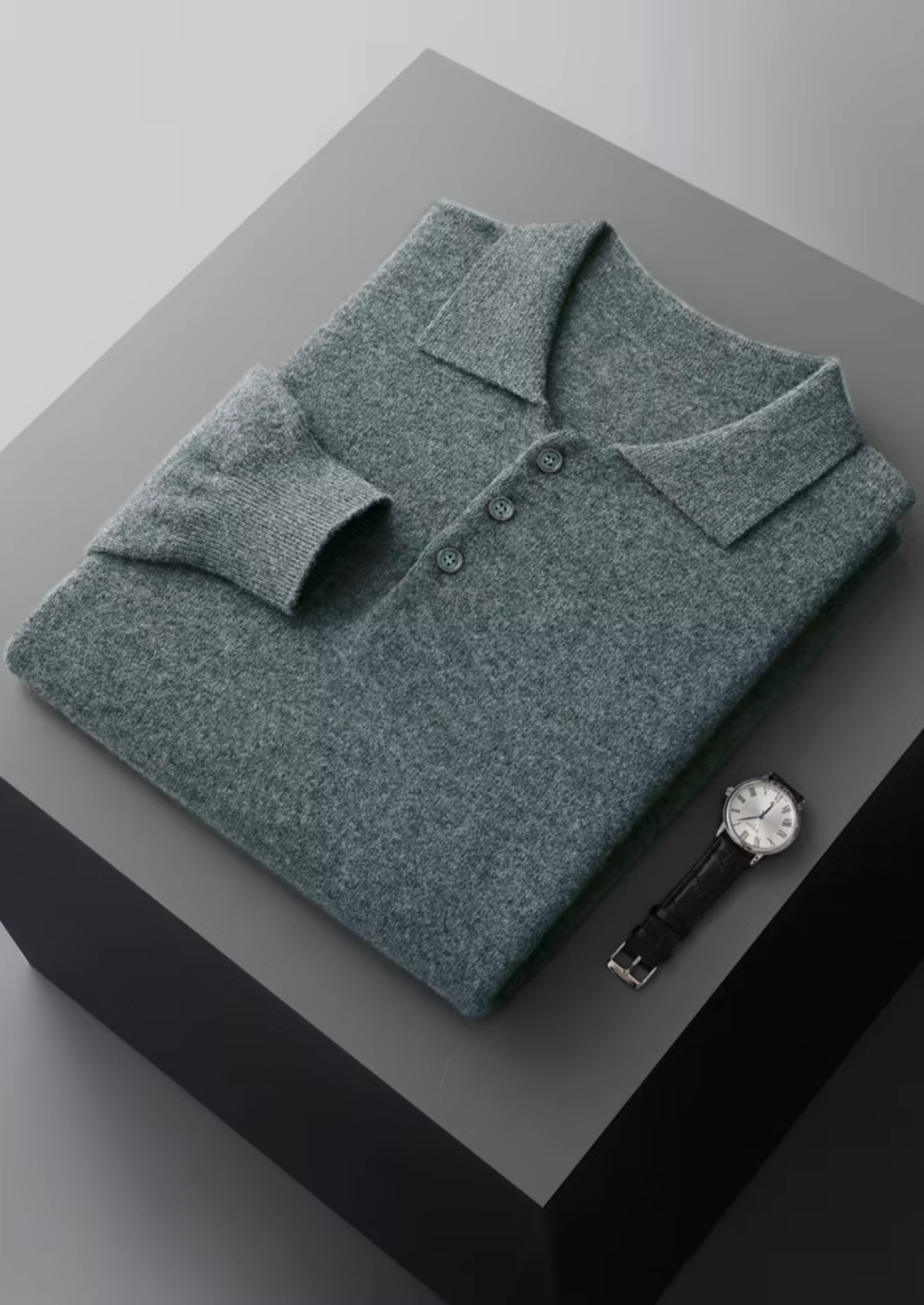 PURE EXTRA-FINE MERINO WOOL CLASSIC SWEATER POLO CLOUDWOOL®