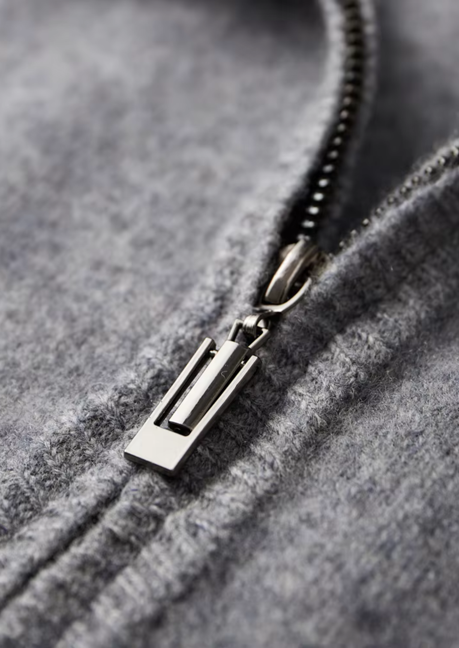 PURE EXTRA-FINE MERINO WOOL TWO-TONE ZIP CARDIGAN CLOUDWOOL®