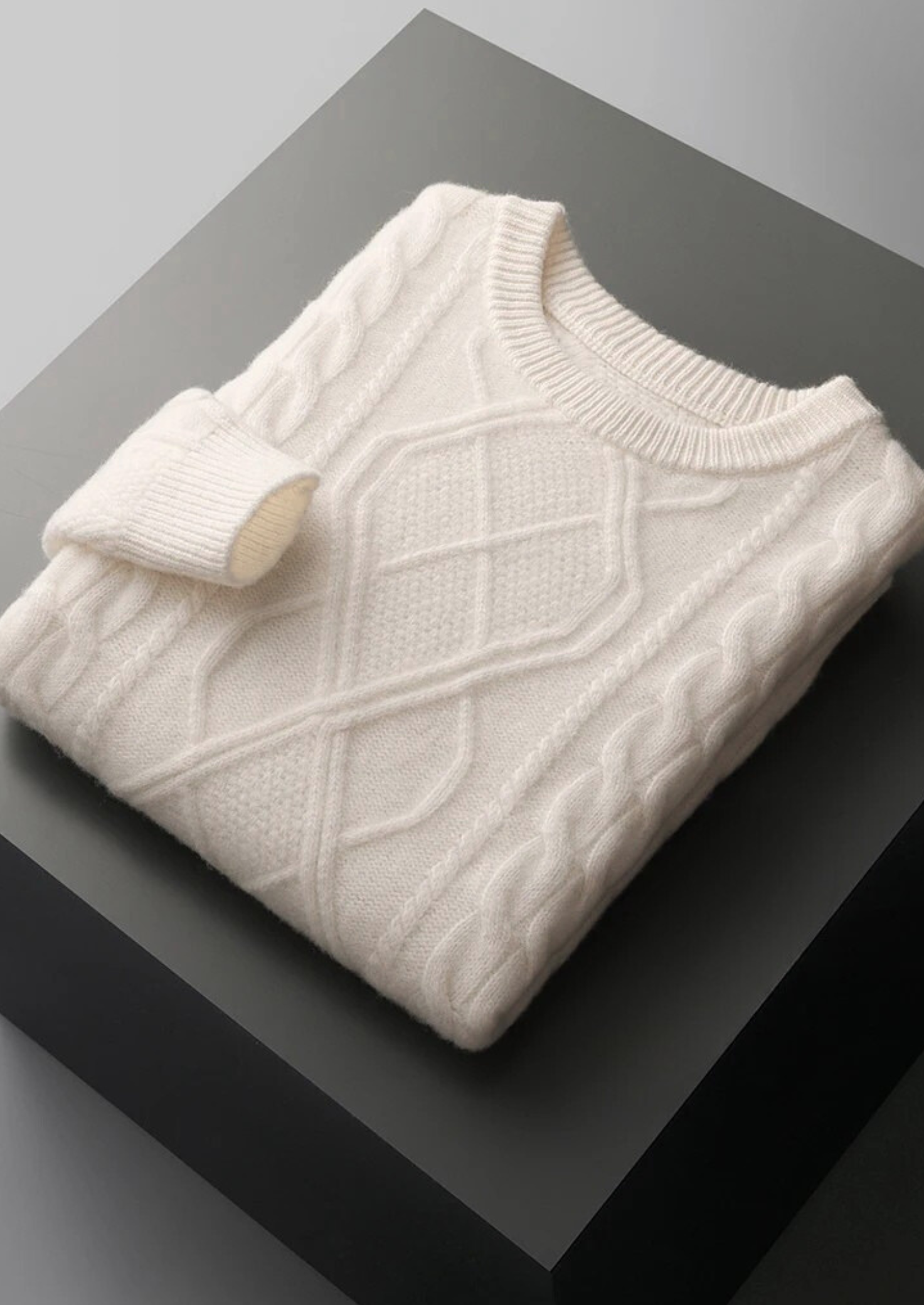 PURE EXTRA-FINE MERINO WOOL WINTERTIME CREWNECK CLOUDWOOL®