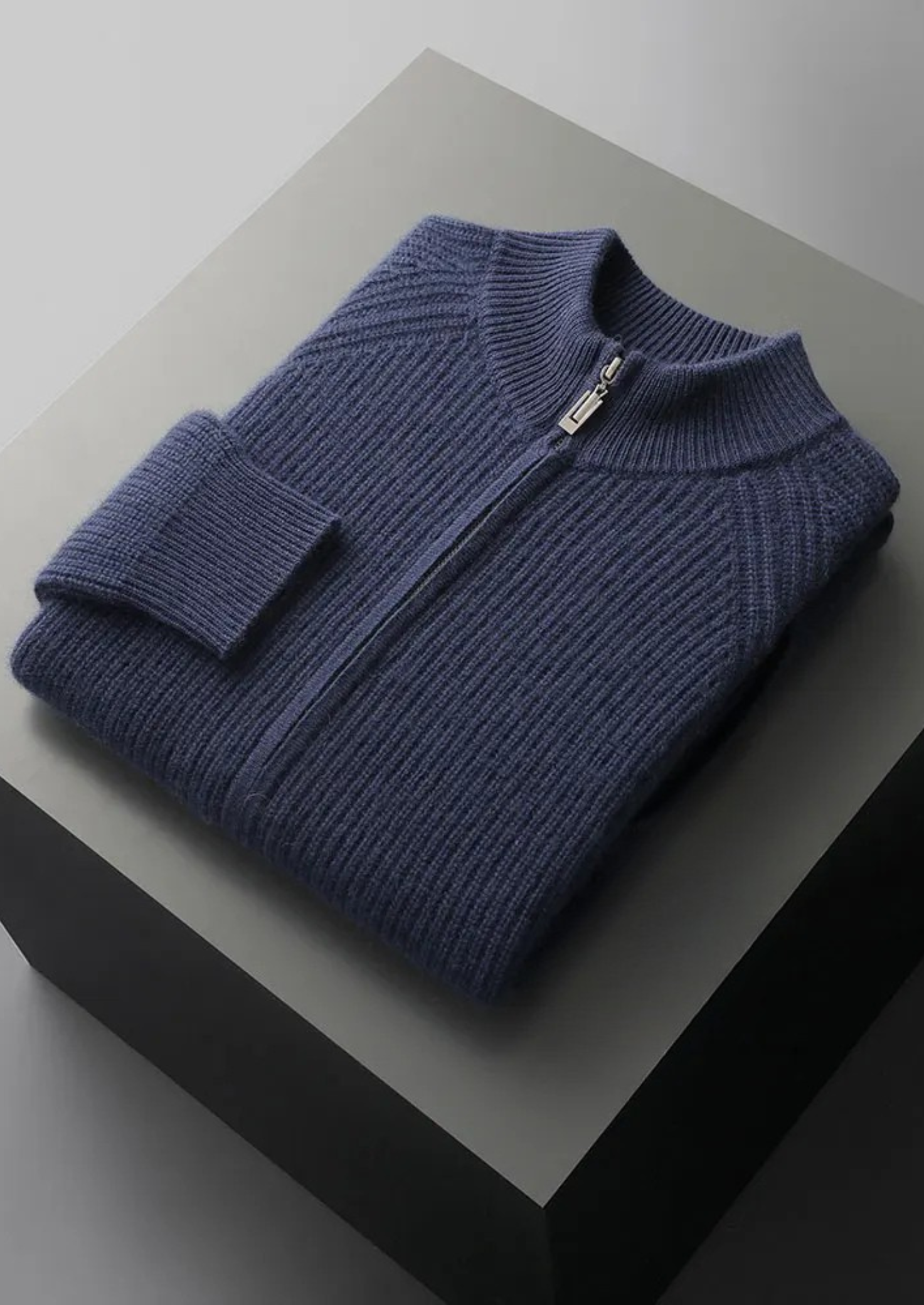 PREMIUM CASHMERE RIBBED CARDIGAN EXCLUSIVE RELEASE