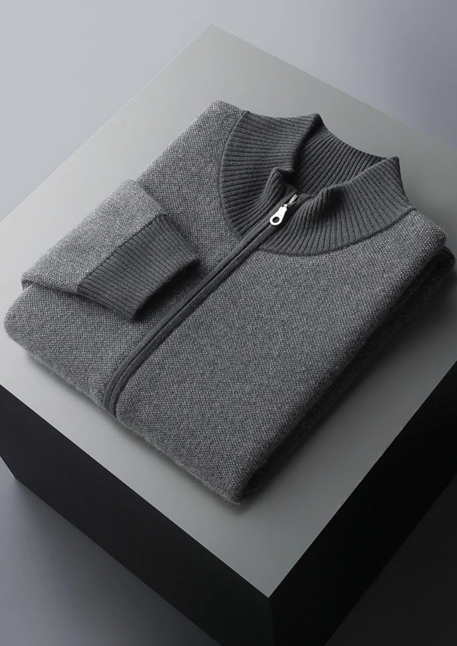 PREMIUM CASHMERE JACQUARD ZIP CARDIGAN EXCLUSIVE RELEASE