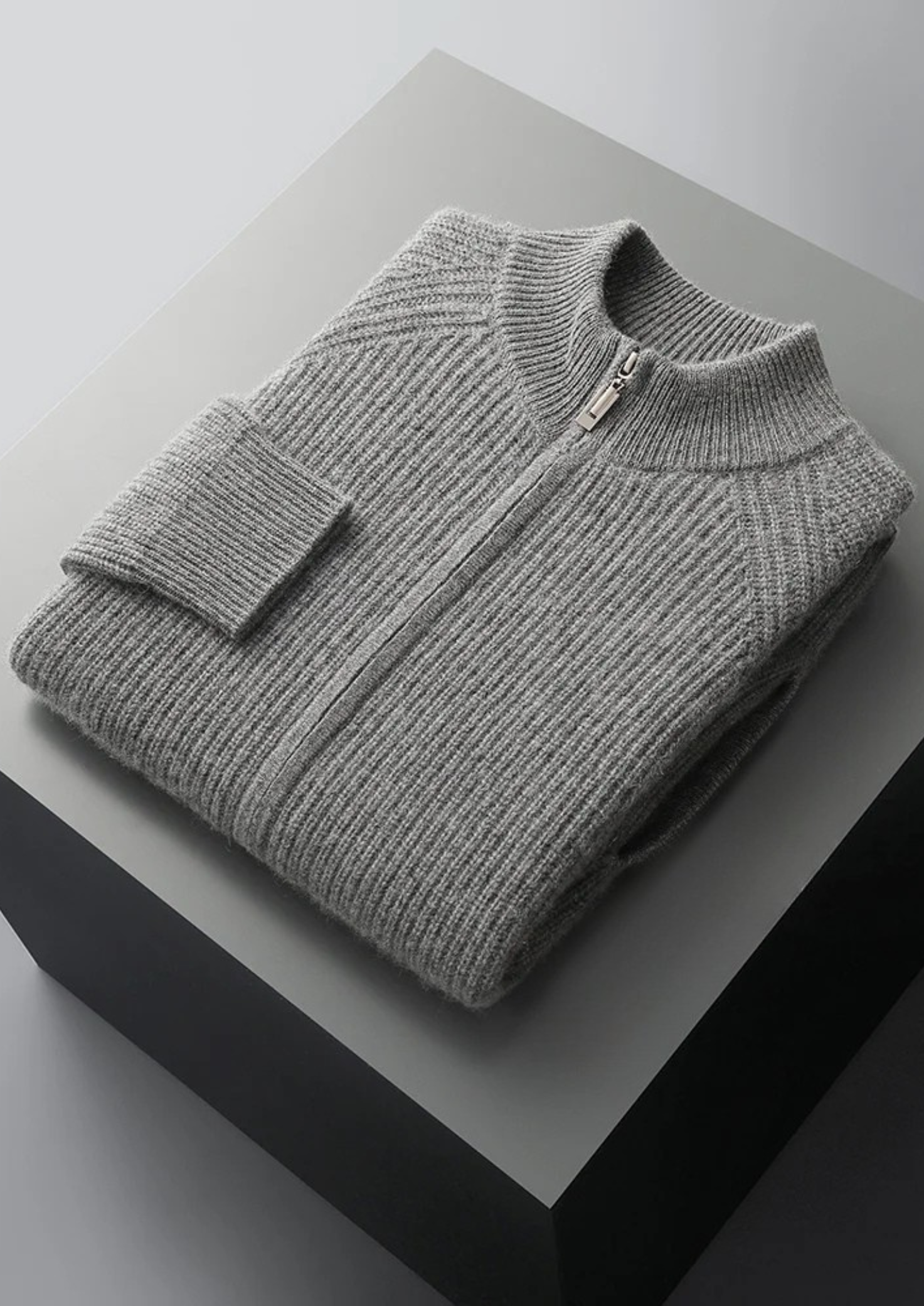 PREMIUM CASHMERE RIBBED CARDIGAN EXCLUSIVE RELEASE