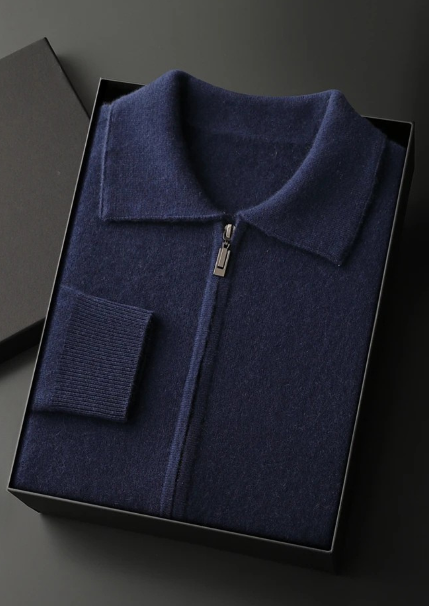 PREMIUM CASHMERE ZIP POLO CARDIGAN EXCLUSIVE RELEASE