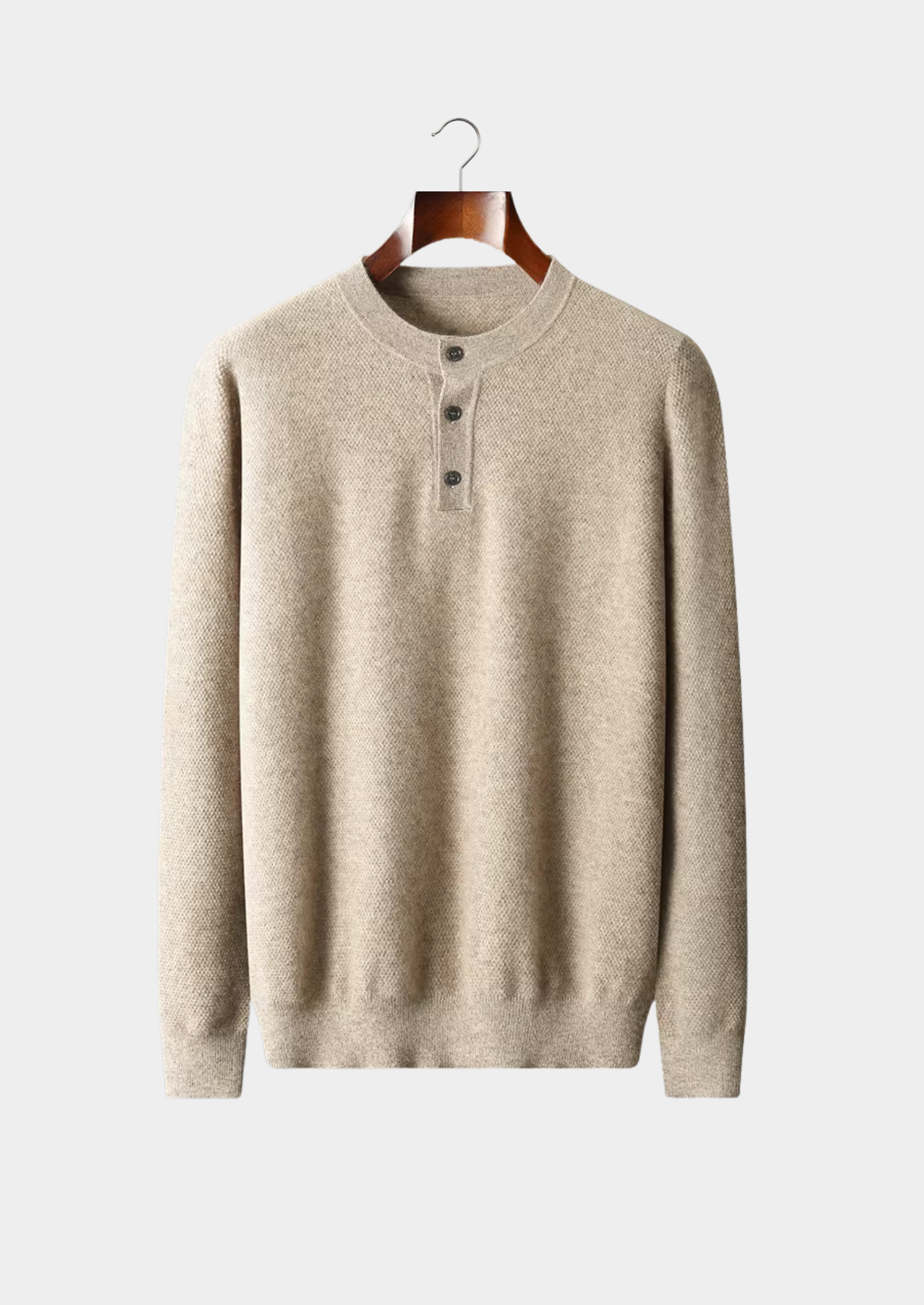 PREMIUM CASHMERE CLASSIC HENLEY SWEATER EXCLUSIVE RELEASE