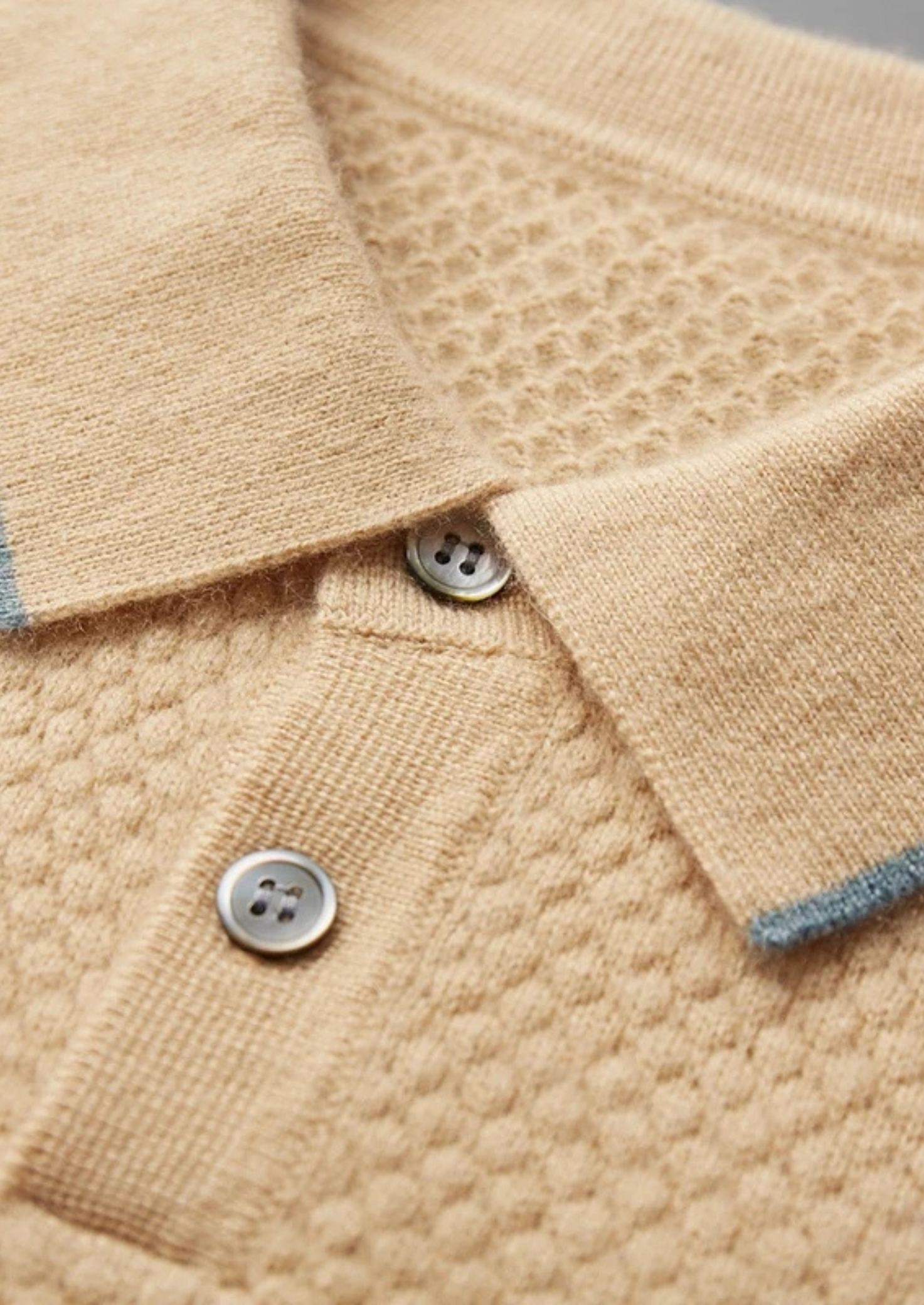 PREMIUM CASHMERE TWO-TONE POLO EXCLUSIVE RELEASE