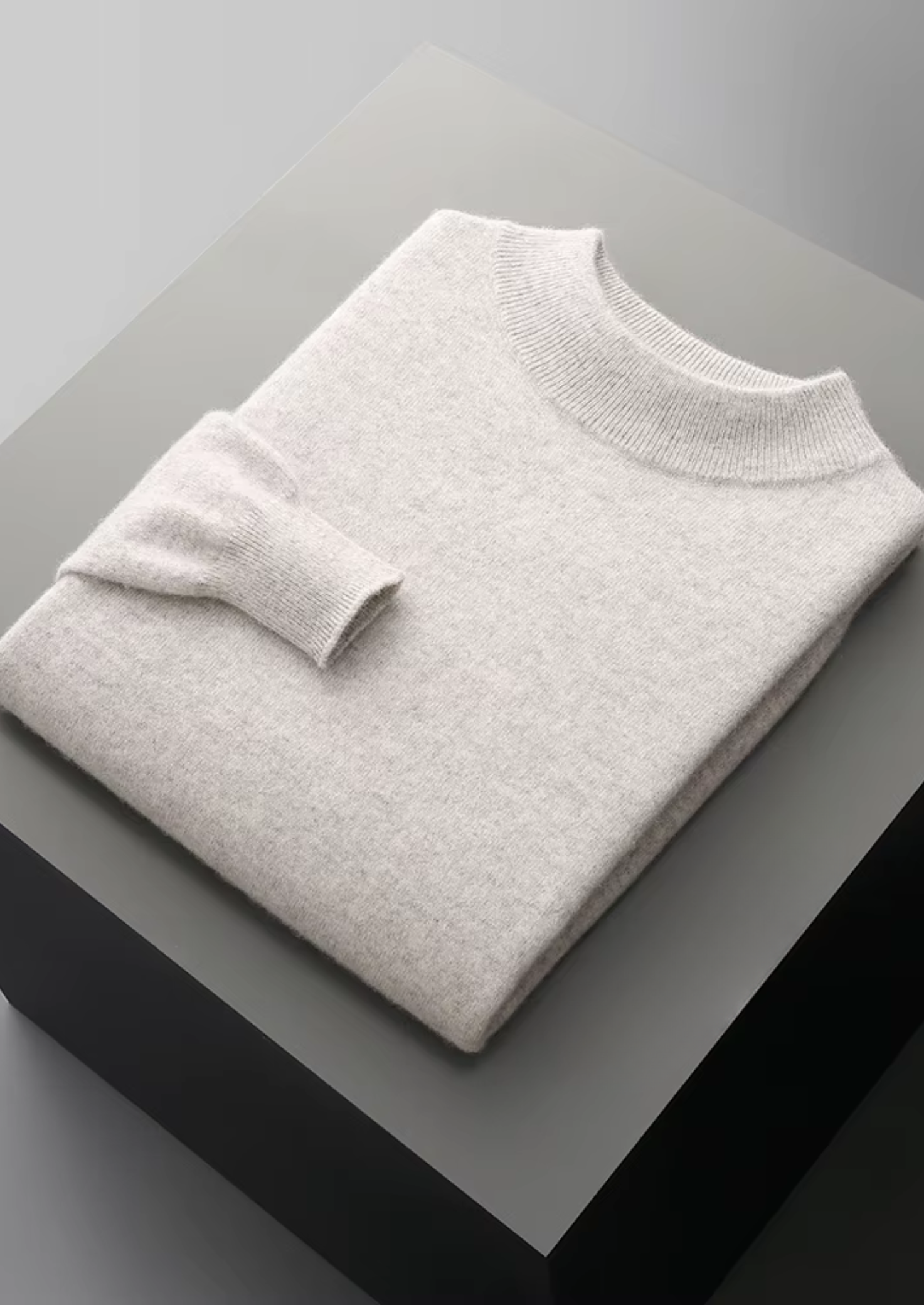 PURE EXTRA-FINE MERINO WOOL CLASSIC MOCKNECK CLOUDWOOL®