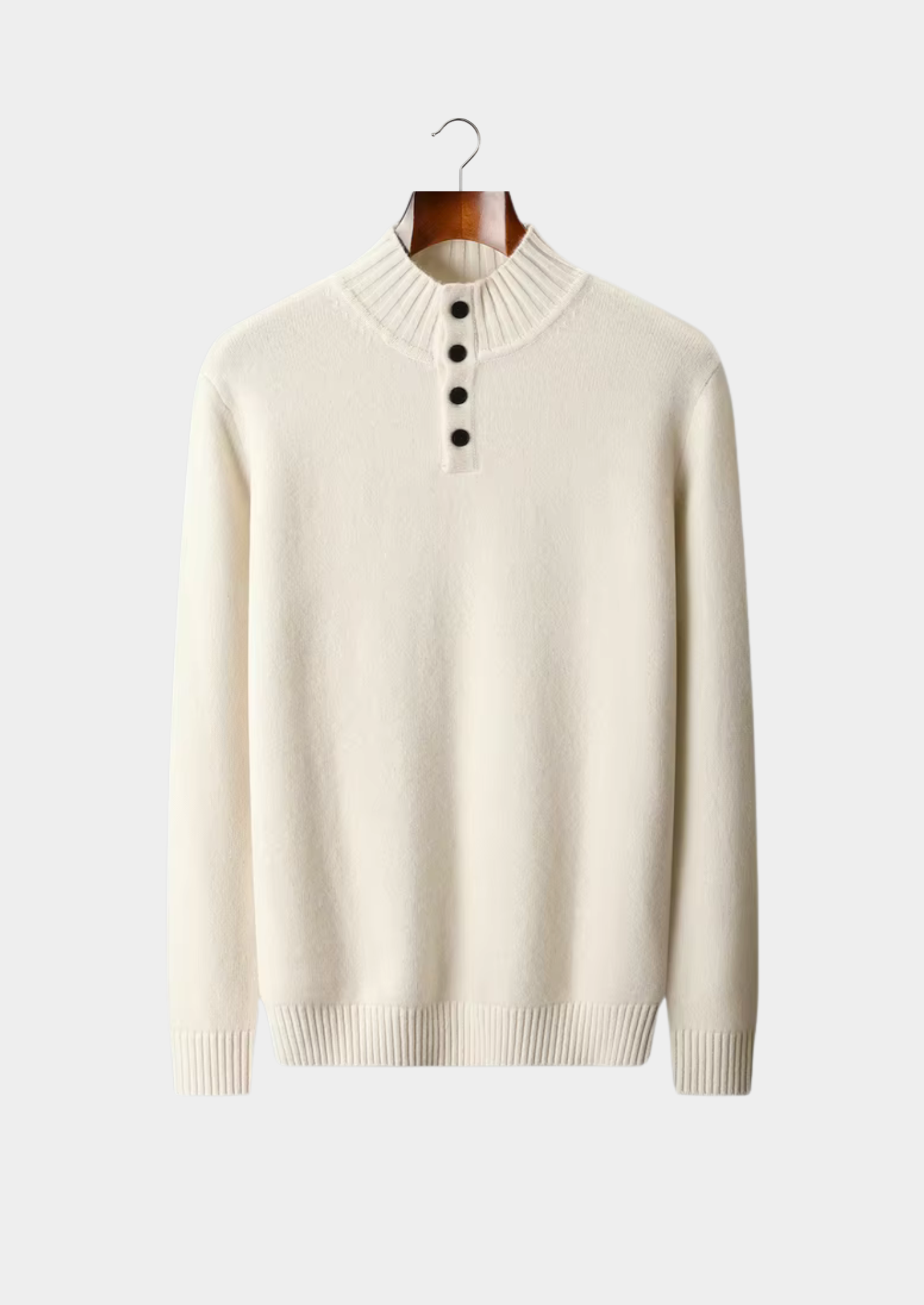 PURE EXTRA-FINE MERINO WOOL CLASSIC BUTTON SWEATER CLOUDWOOL®