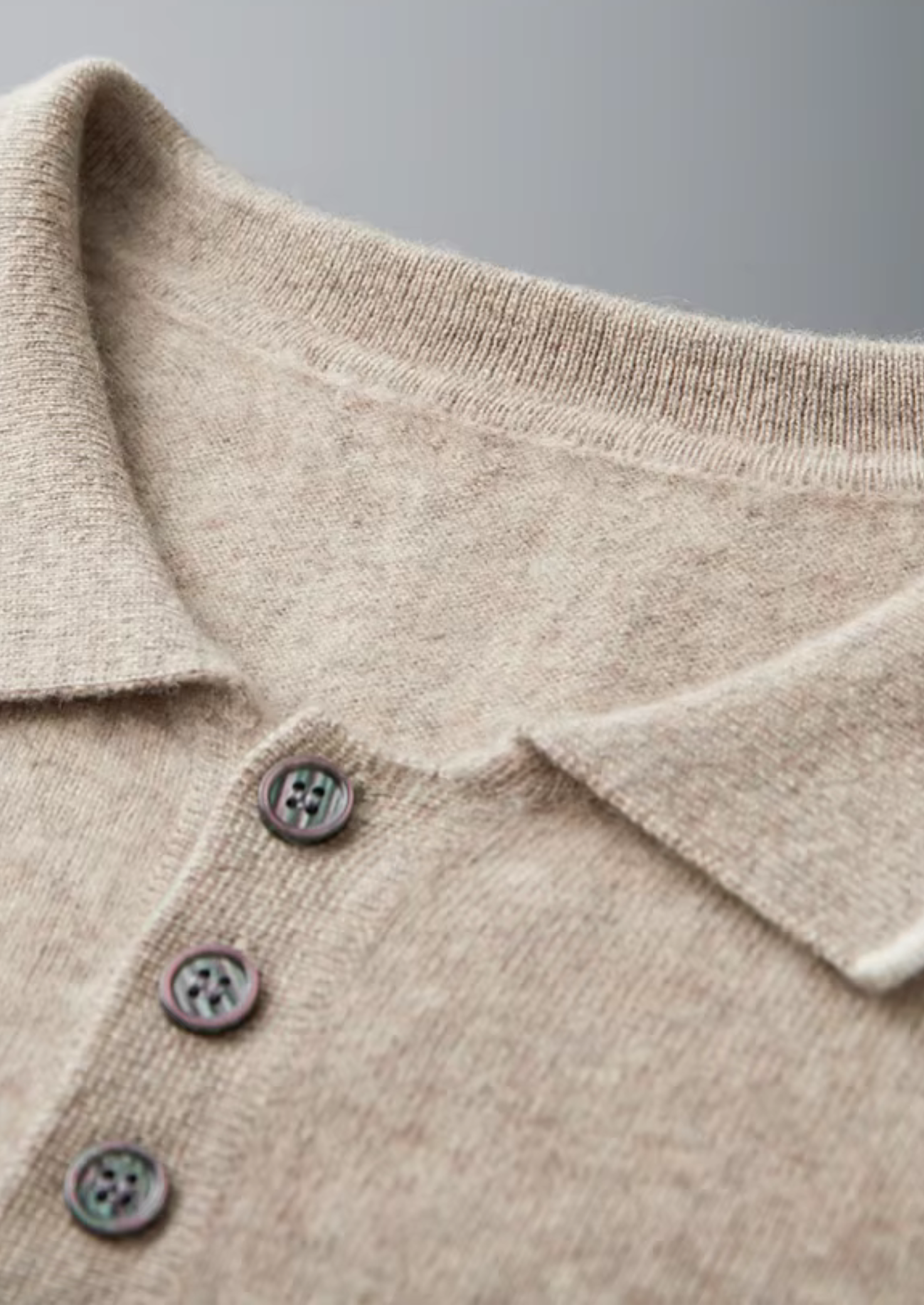 PREMIUM CASHMERE TWO TONE BUTTON POLO EXCLUSIVE RELEASE