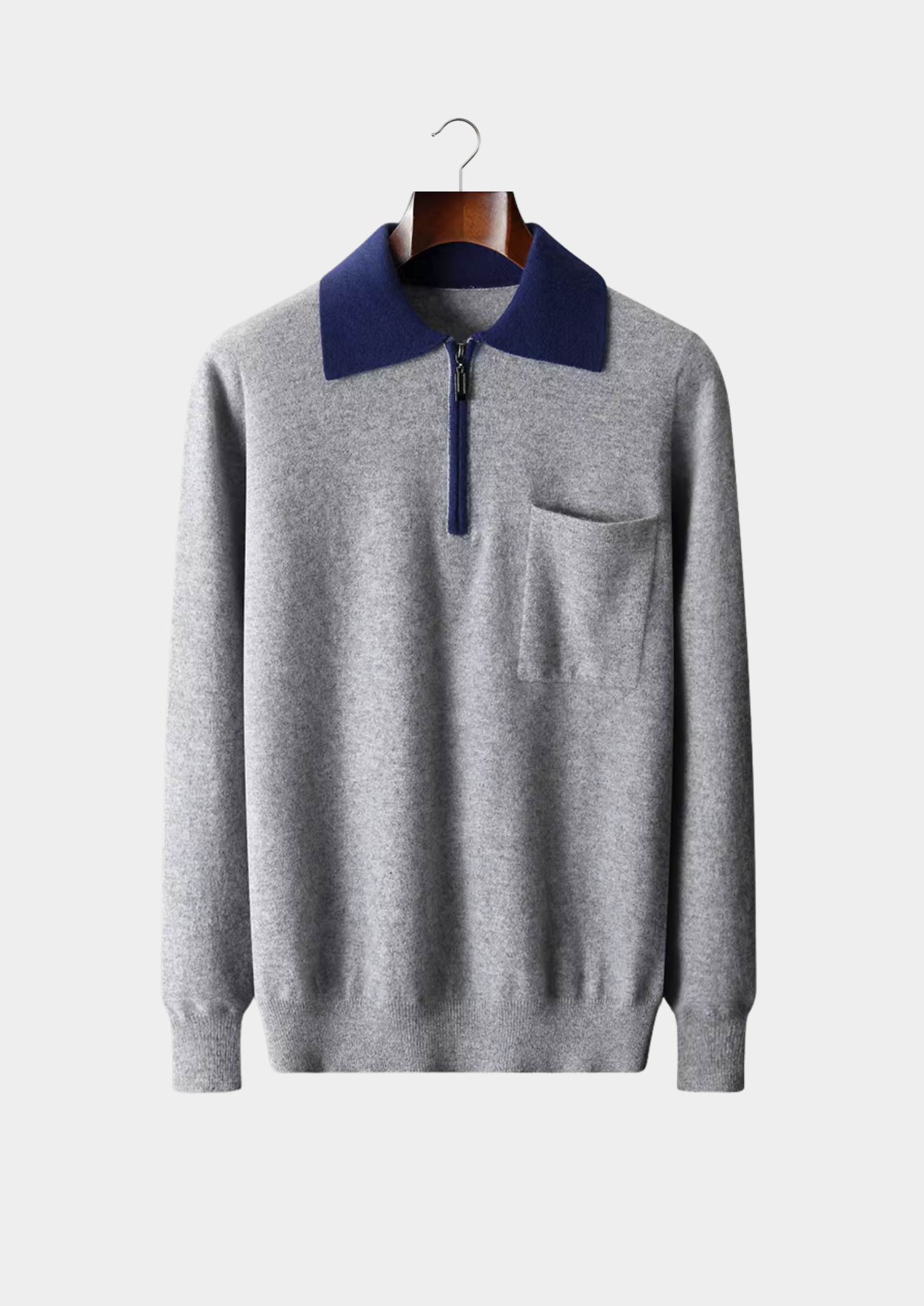 PREMIUM CASHMERE TWO TONE ZIPPER POLO EXCLUSIVE RELEASE