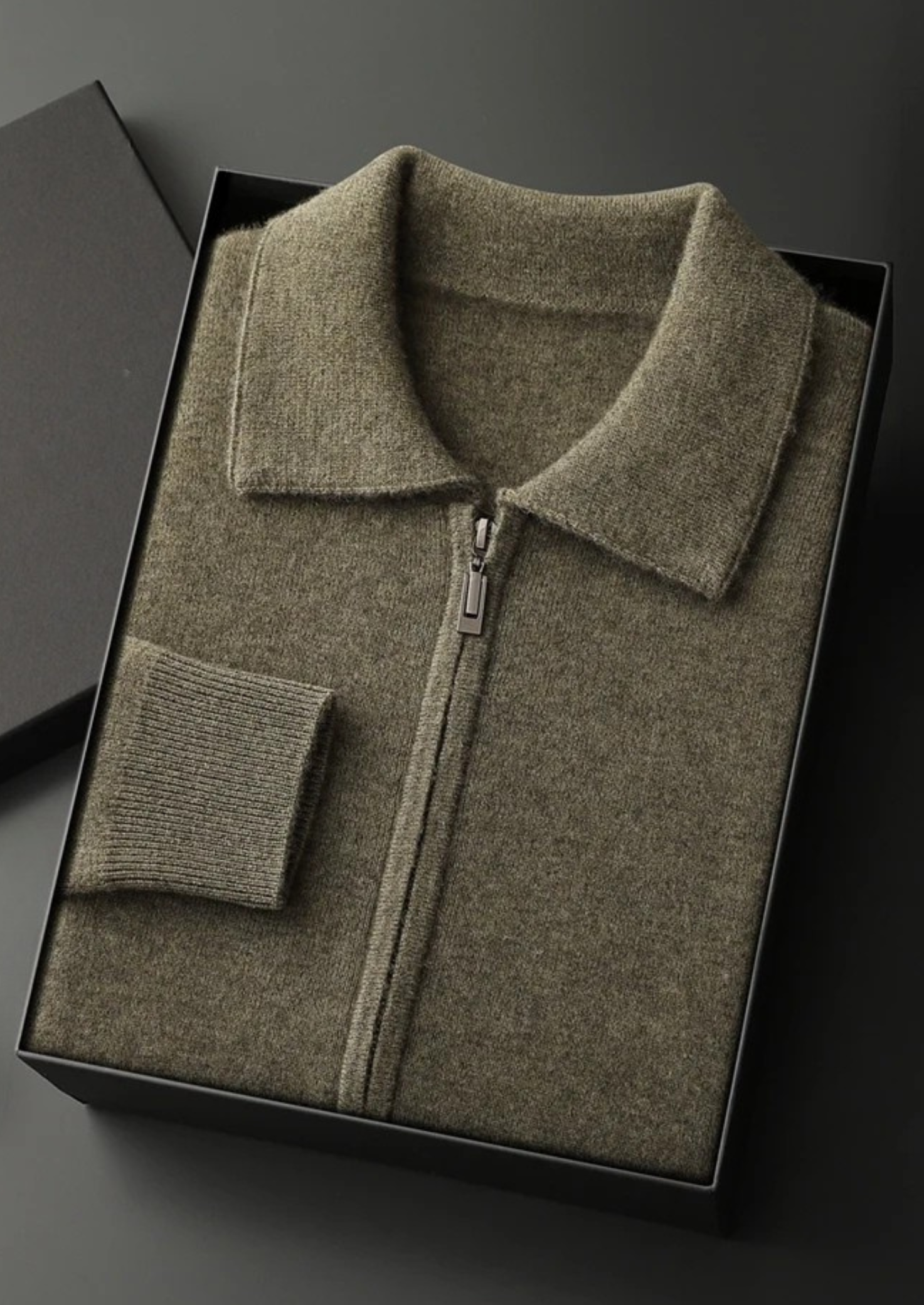 PREMIUM CASHMERE ZIP POLO CARDIGAN EXCLUSIVE RELEASE