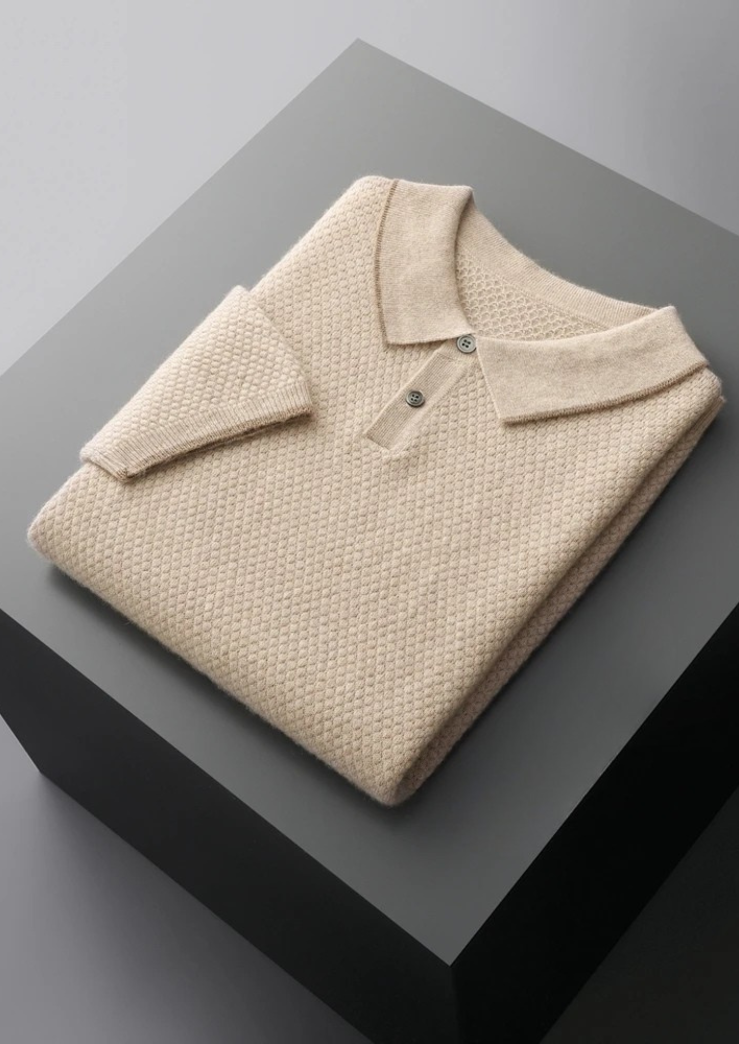PREMIUM CASHMERE TWO-TONE POLO EXCLUSIVE RELEASE