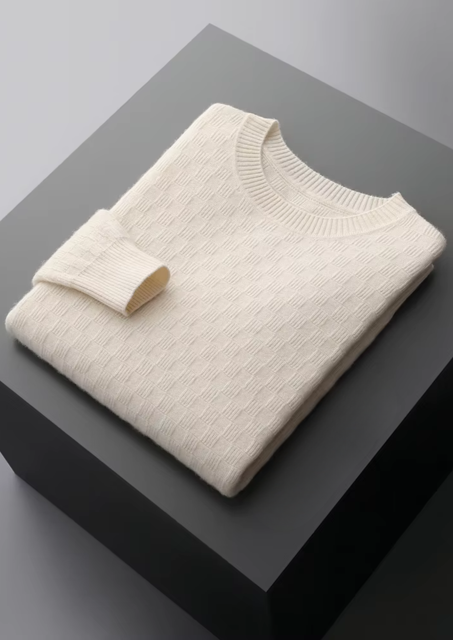 PREMIUM CASHMERE TEXTURED CREWNECK CLOUDWOOL®