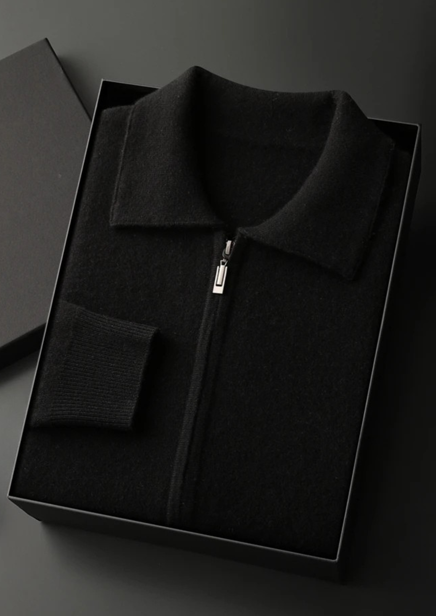 PREMIUM CASHMERE ZIP POLO CARDIGAN EXCLUSIVE RELEASE