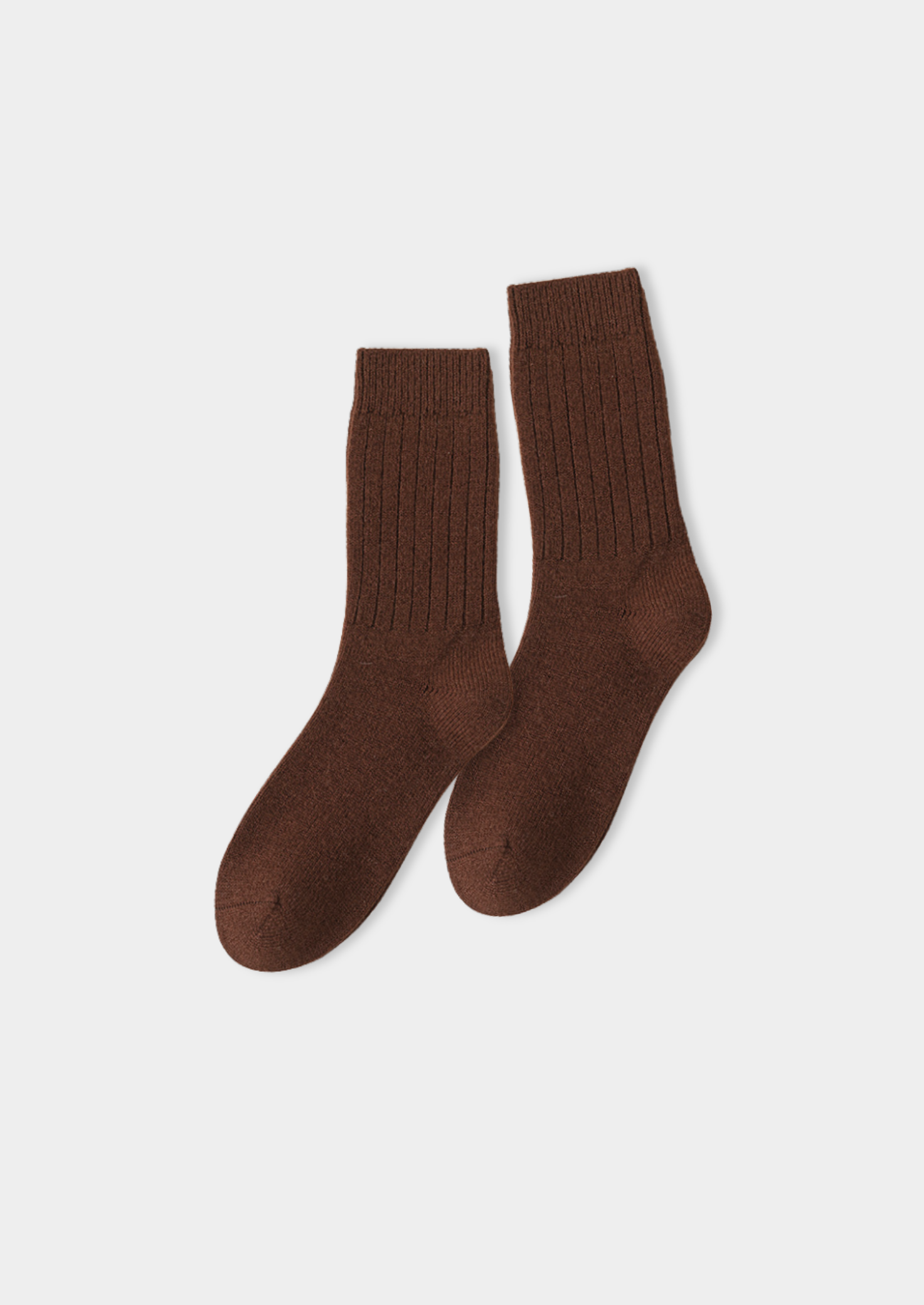 COFFEE ULTRA-SOFT RIBBED MERINO WOOL SOCKS CLOUDWOOL®
