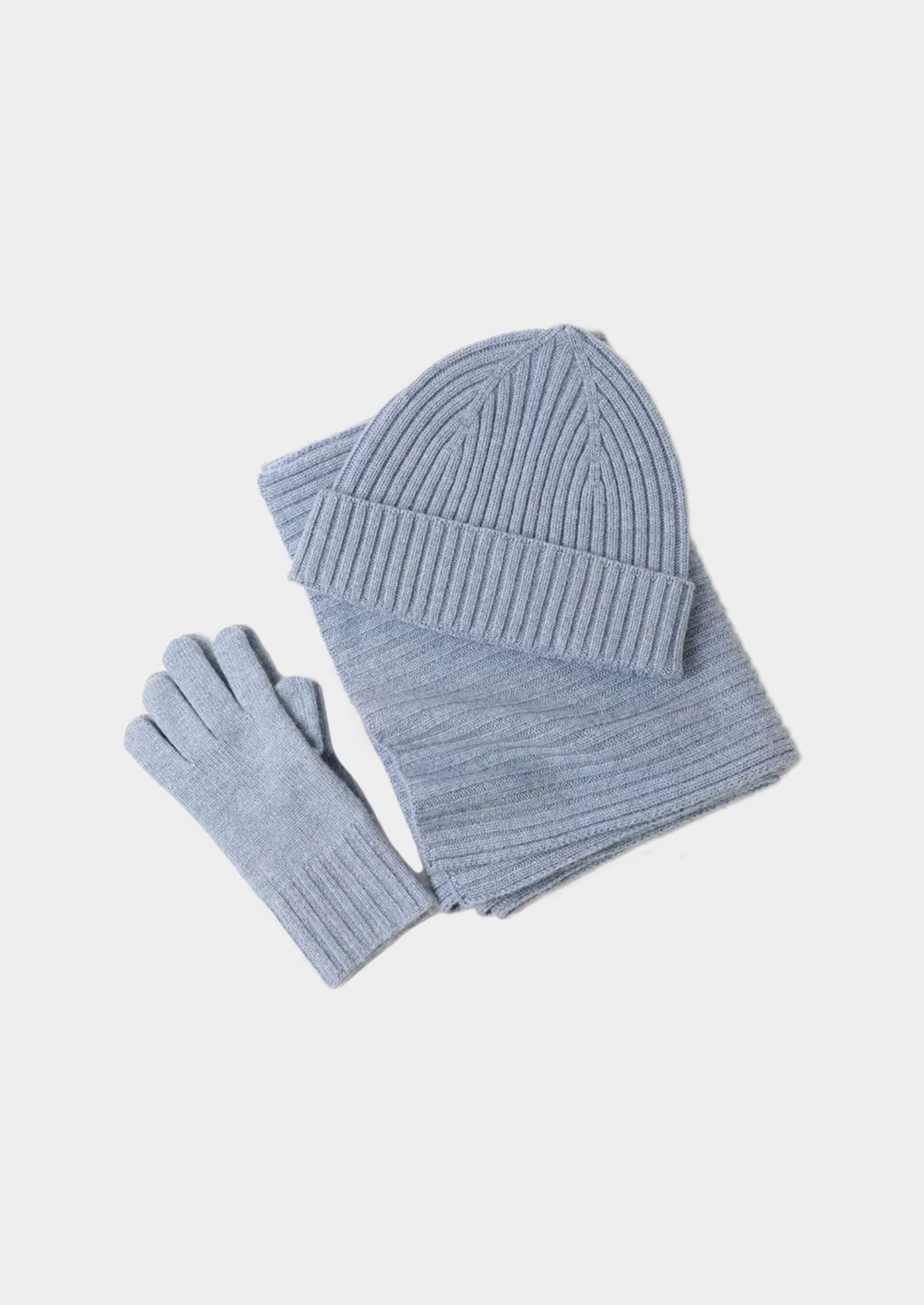 PURE EXTRA-FINE MERINO WOOL WINTERTIME ESSENTIALS - LIGHT BLUE CLOUDWOOL®