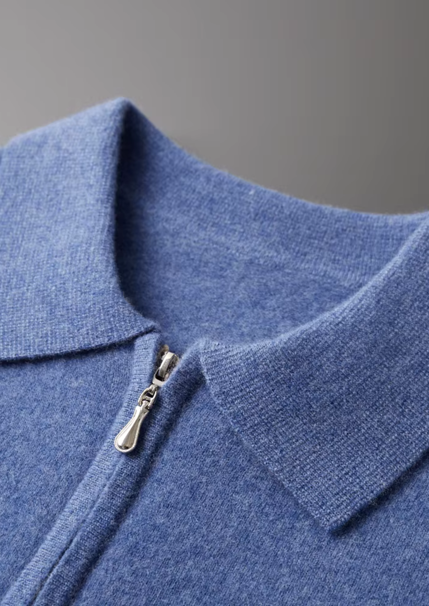 PURE EXTRA-FINE MERINO WOOL HALF ZIP POLO CLOUDWOOL®