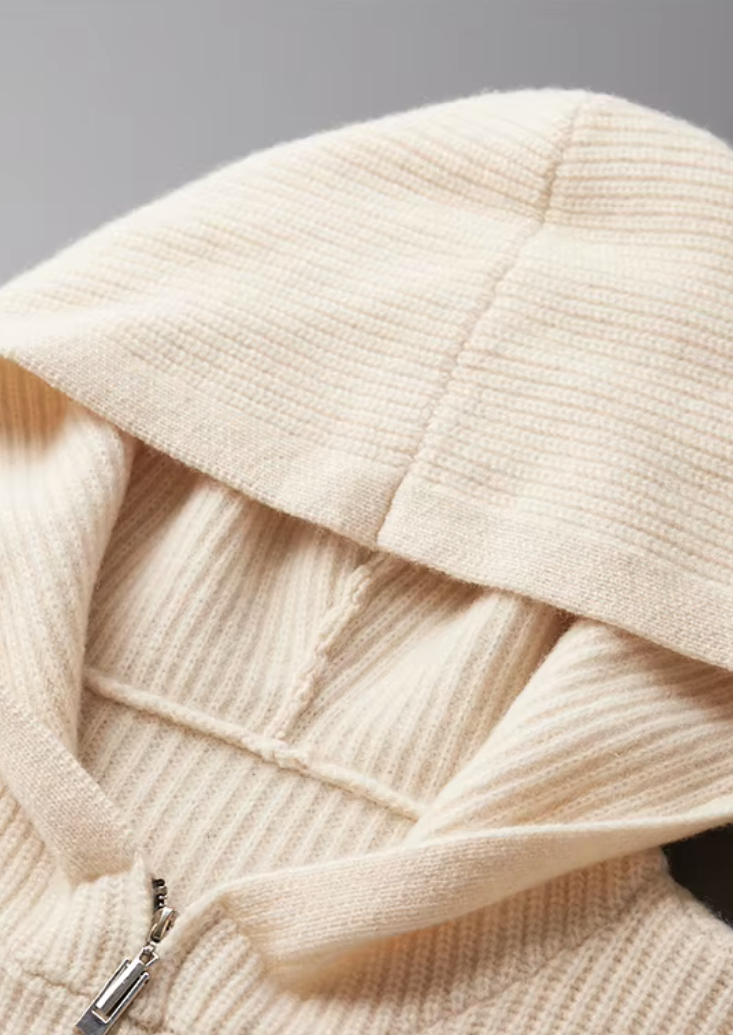 PURE EXTRA-FINE MERINO WOOL HALF ZIPPER HOODIE CLOUDWOOL®