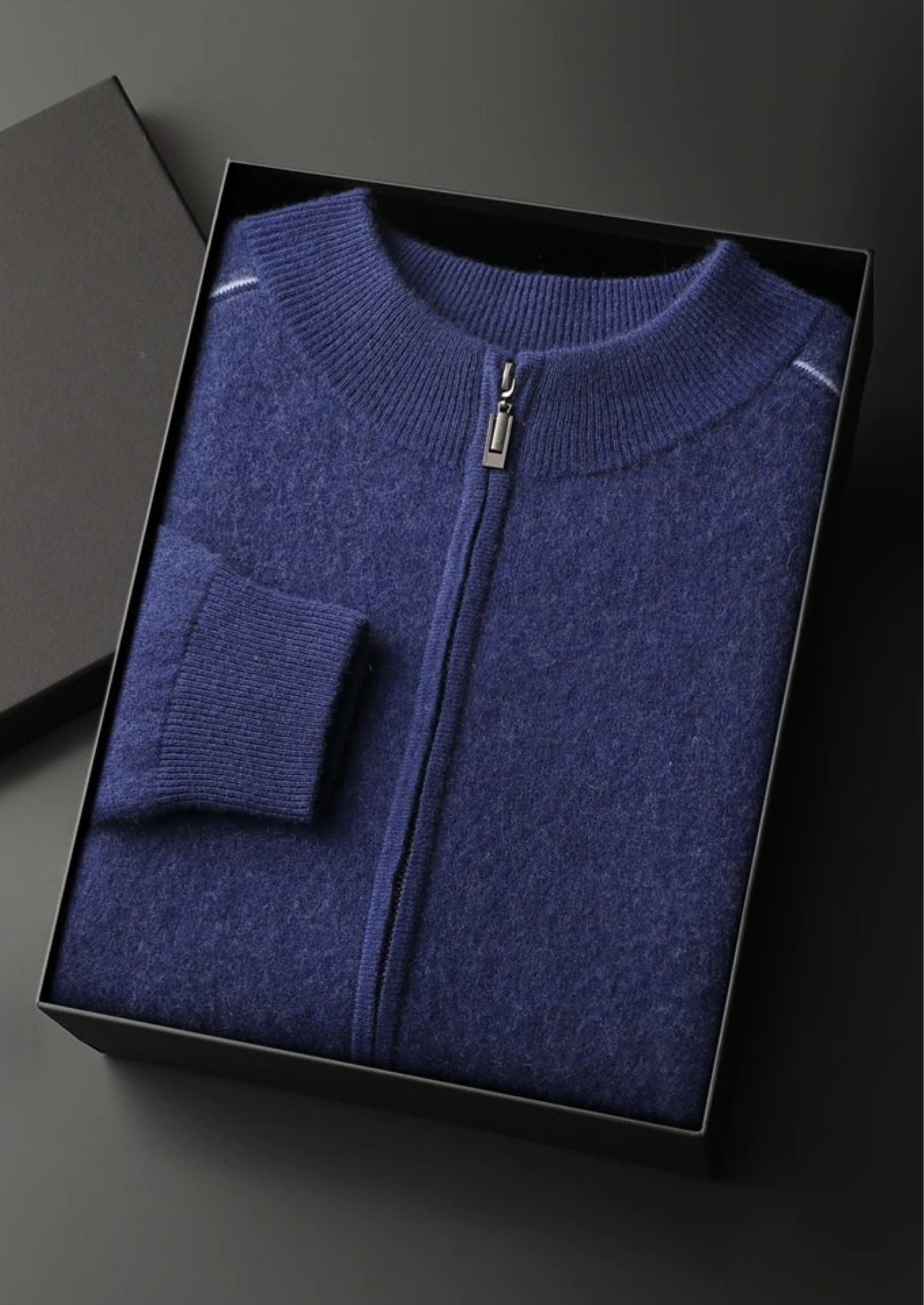 PREMIUM CASHMERE TWO TONE ZIP CARDIGAN EXCLUSIVE RELEASE