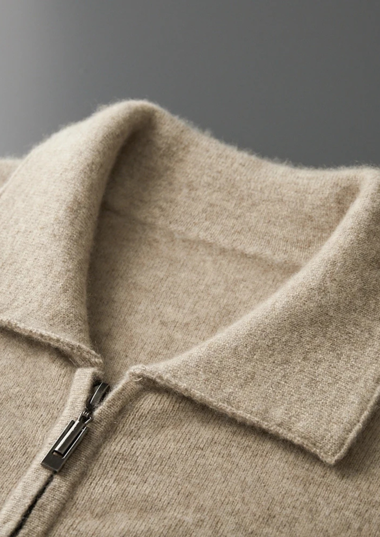 PREMIUM CASHMERE ZIP POLO CARDIGAN EXCLUSIVE RELEASE