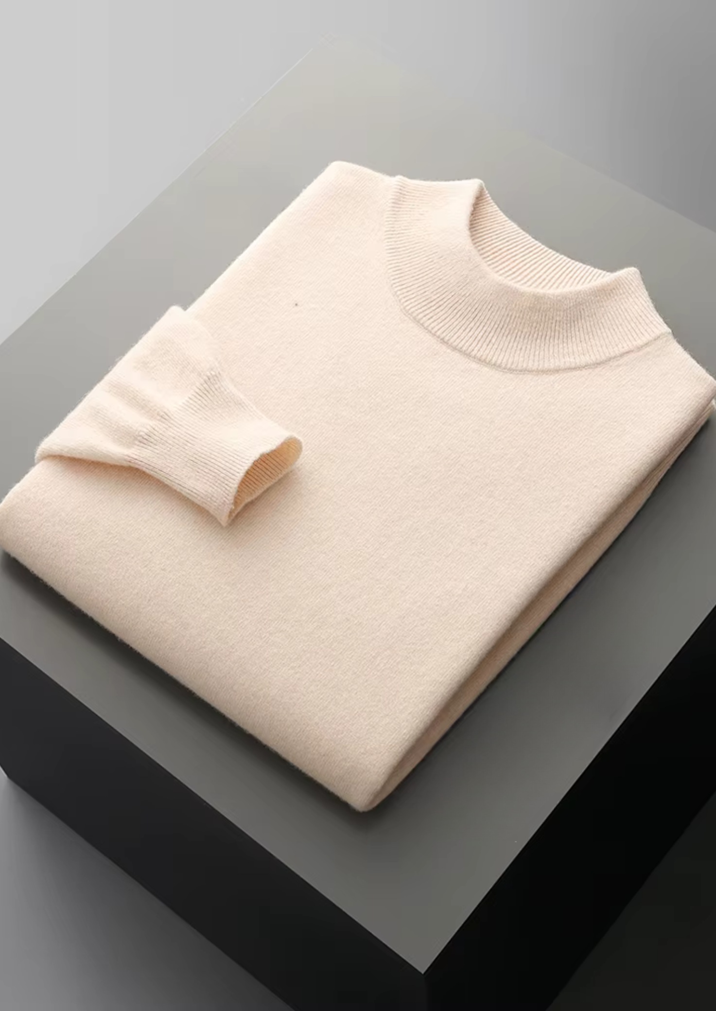 PURE EXTRA-FINE MERINO WOOL CLASSIC MOCKNECK CLOUDWOOL®