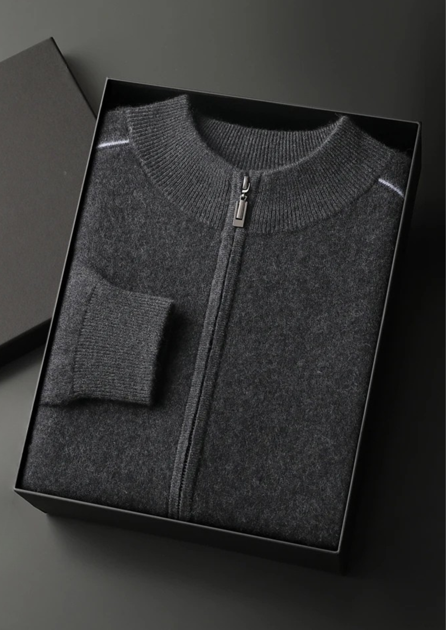 PREMIUM CASHMERE TWO TONE ZIP CARDIGAN EXCLUSIVE RELEASE