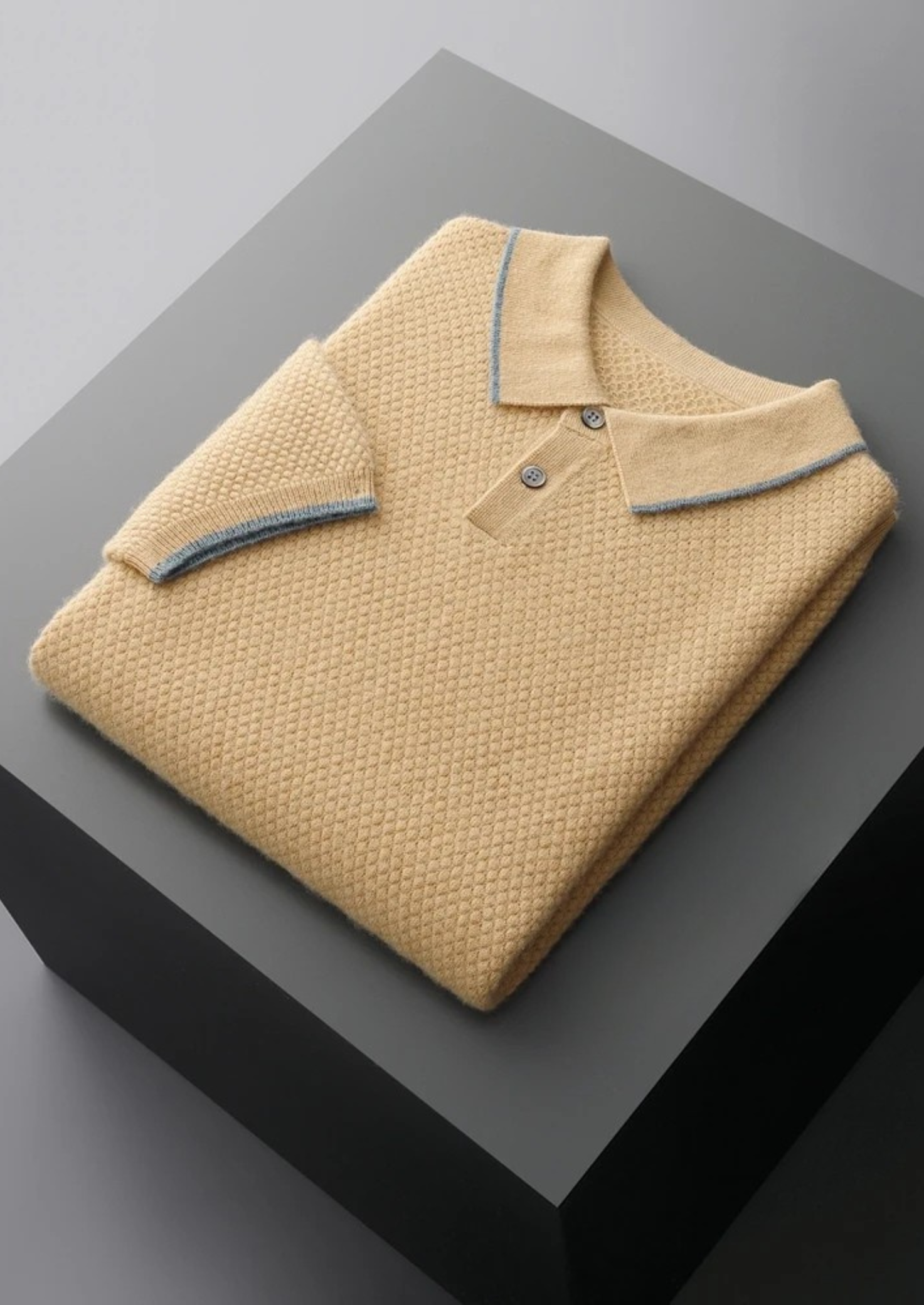 PREMIUM CASHMERE TWO-TONE POLO EXCLUSIVE RELEASE