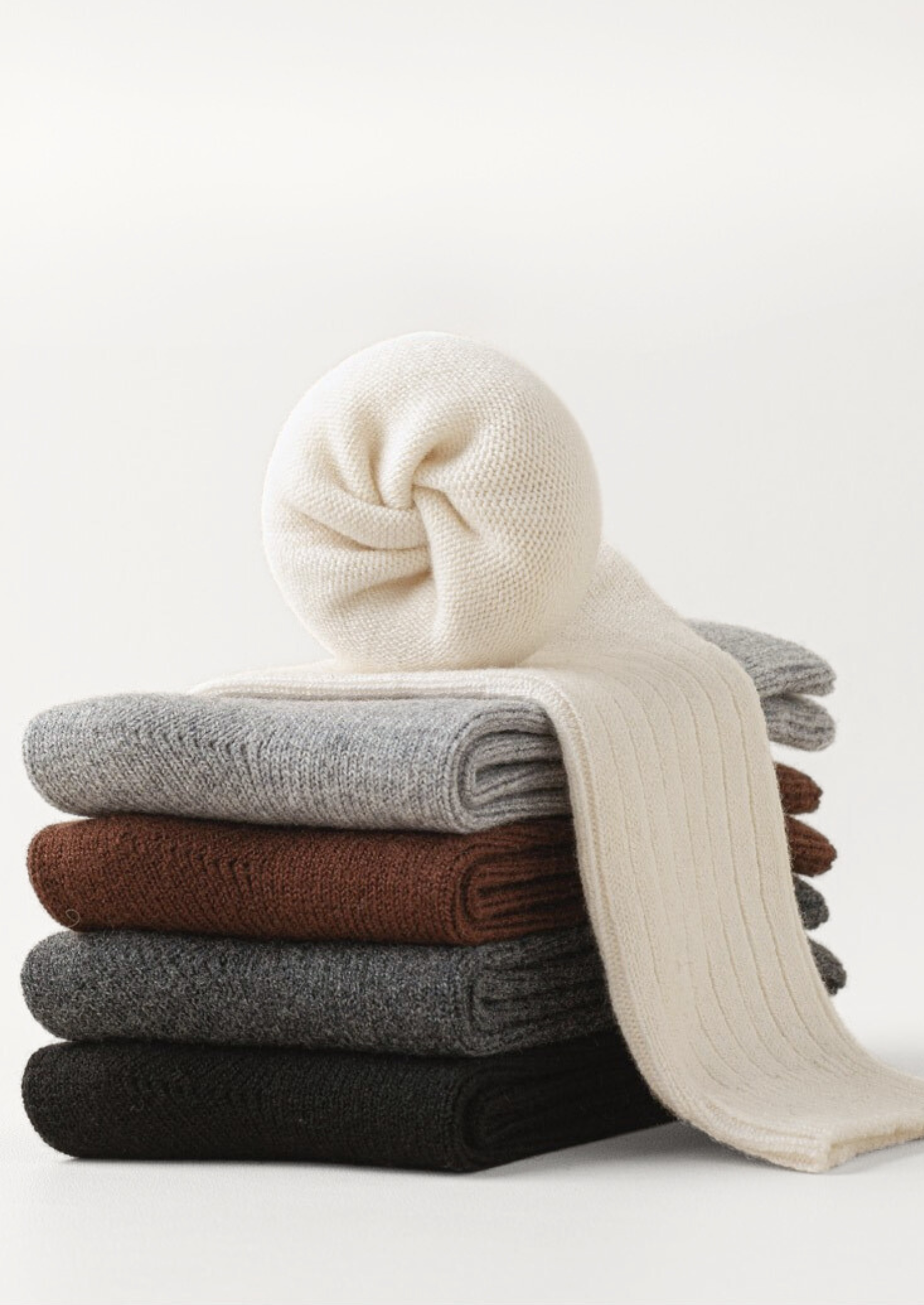 DARK GRAY ULTRA-SOFT RIBBED MERINO WOOL SOCKS CLOUDWOOL®