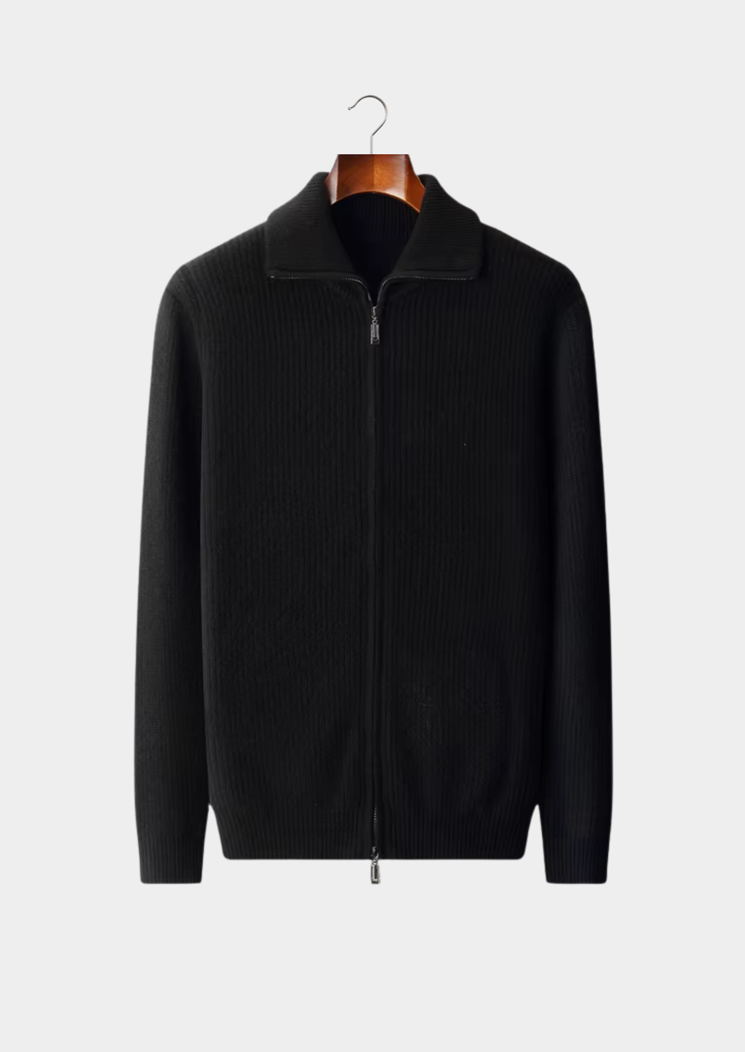 PURE EXTRA-FINE MERINO WOOL FUNNEL NECK DUAL ZIP CARDIGAN CLOUDWOOL®