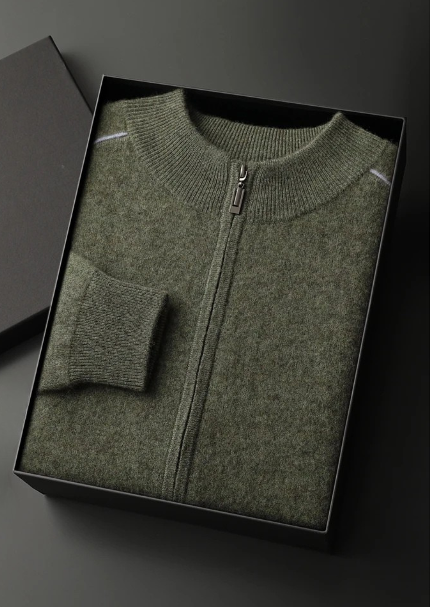 PREMIUM CASHMERE TWO TONE ZIP CARDIGAN EXCLUSIVE RELEASE