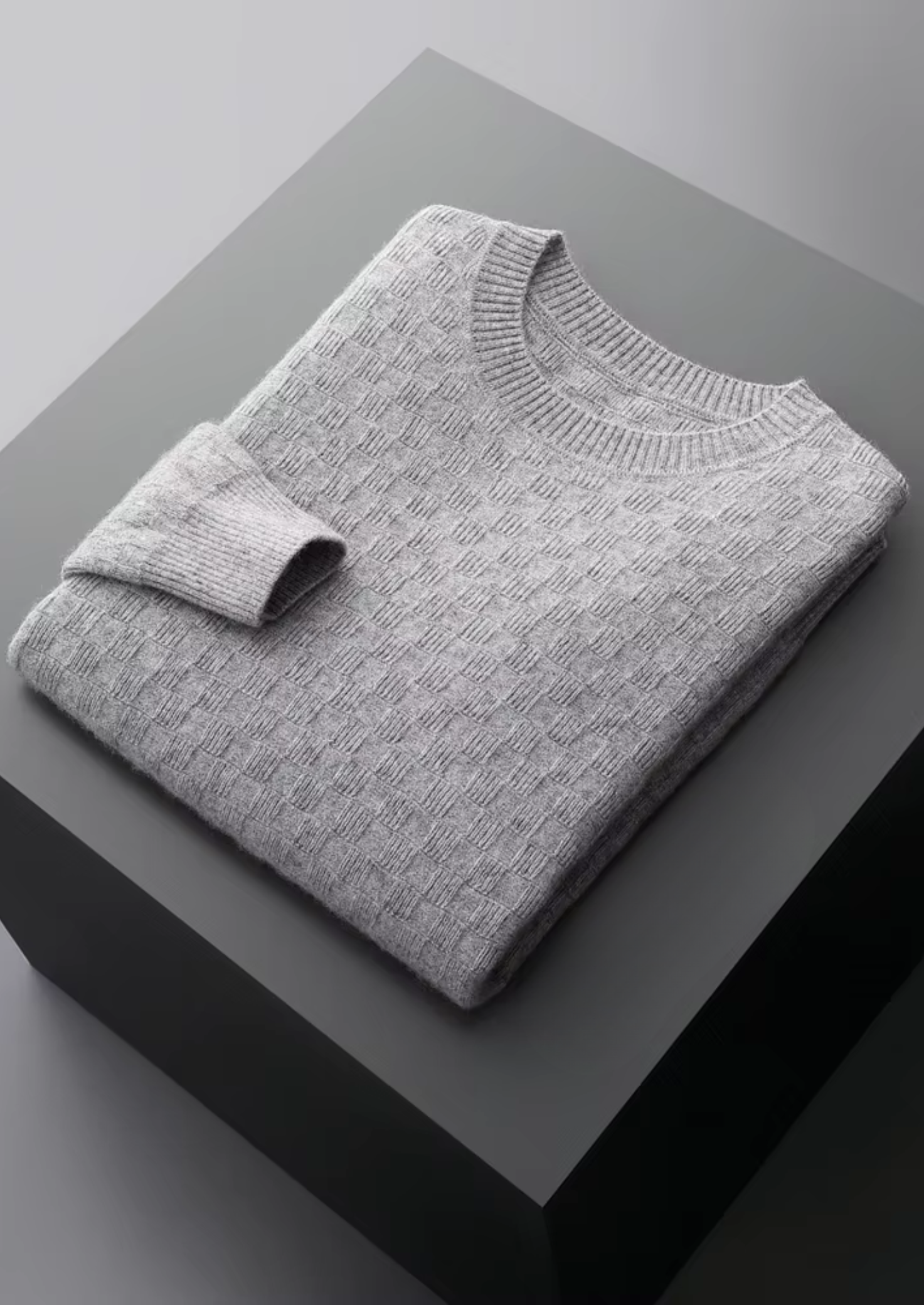 PREMIUM CASHMERE TEXTURED CREWNECK CLOUDWOOL®