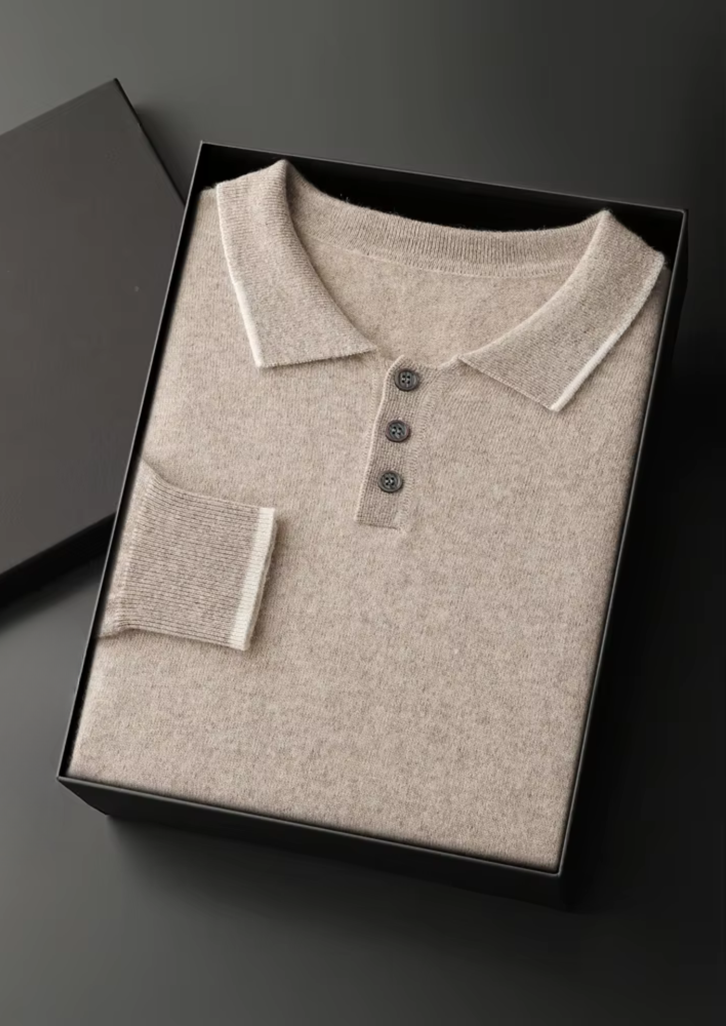 PREMIUM CASHMERE TWO TONE BUTTON POLO EXCLUSIVE RELEASE