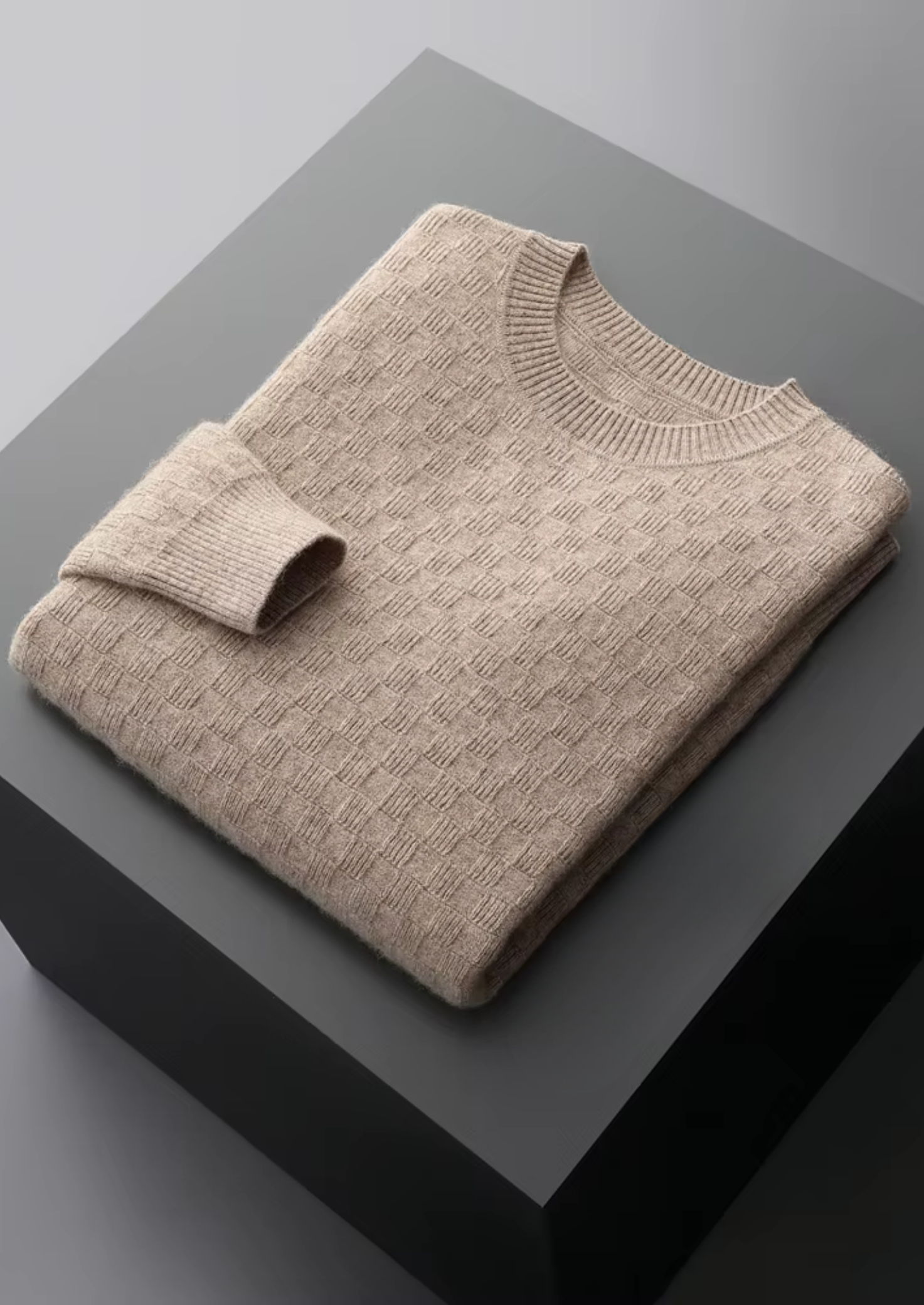 PREMIUM CASHMERE TEXTURED CREWNECK CLOUDWOOL®