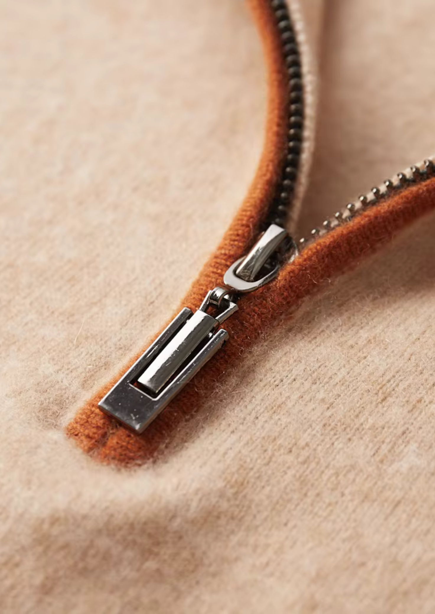 PREMIUM CASHMERE TWO TONE ZIPPER POLO EXCLUSIVE RELEASE