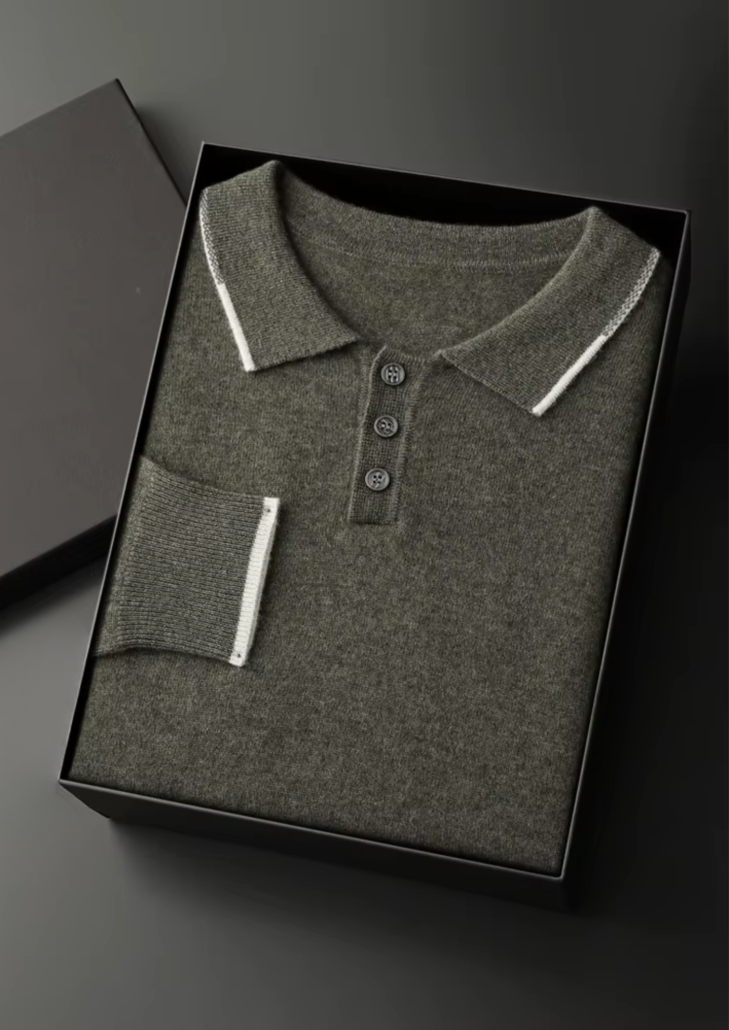 PREMIUM CASHMERE TWO TONE BUTTON POLO EXCLUSIVE RELEASE